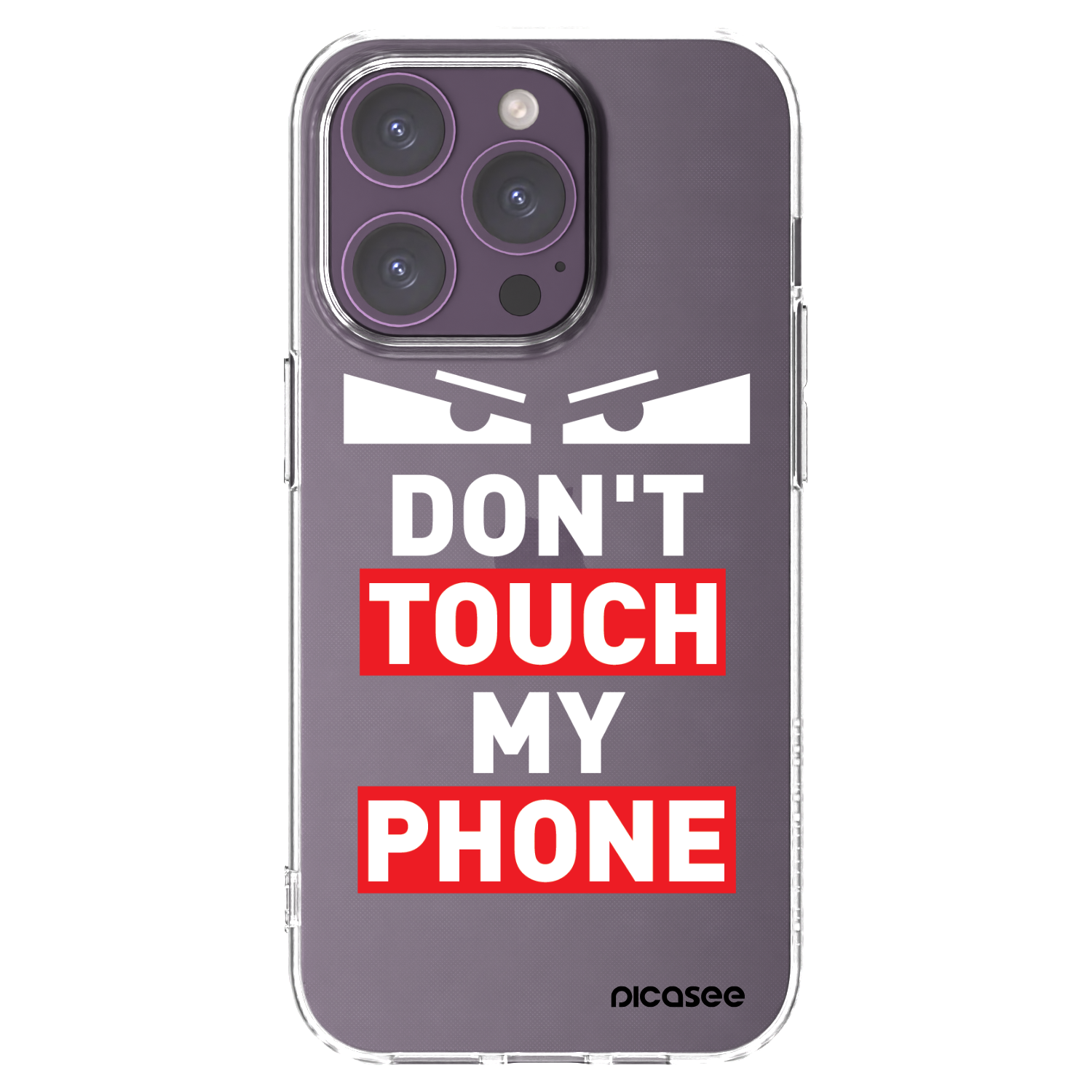 Picasee silikonový průhledný obal pro Apple iPhone 14 Pro - Shadow Eye - Transparent