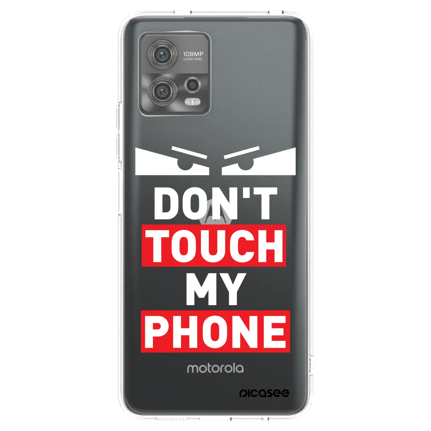 Picasee silikonový průhledný obal pro Motorola Moto G72 - Shadow Eye - Transparent