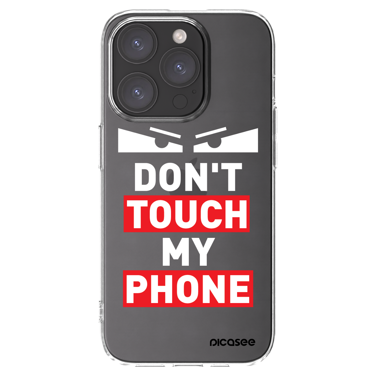 Picasee silikonový průhledný obal pro Apple iPhone 15 Pro - Shadow Eye - Transparent