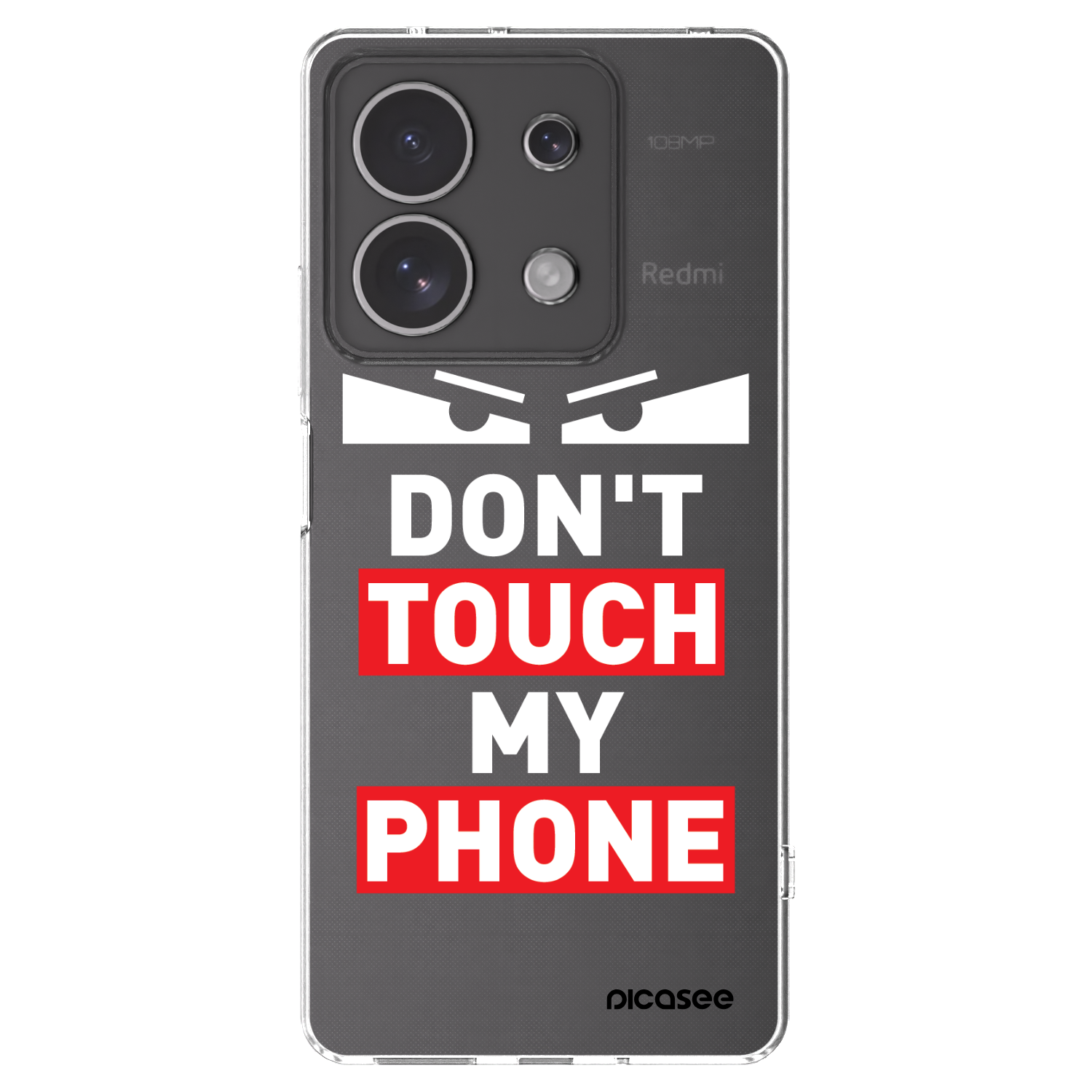 Picasee silikonový průhledný obal pro Xiaomi Redmi Note 13 4G - Shadow Eye - Transparent