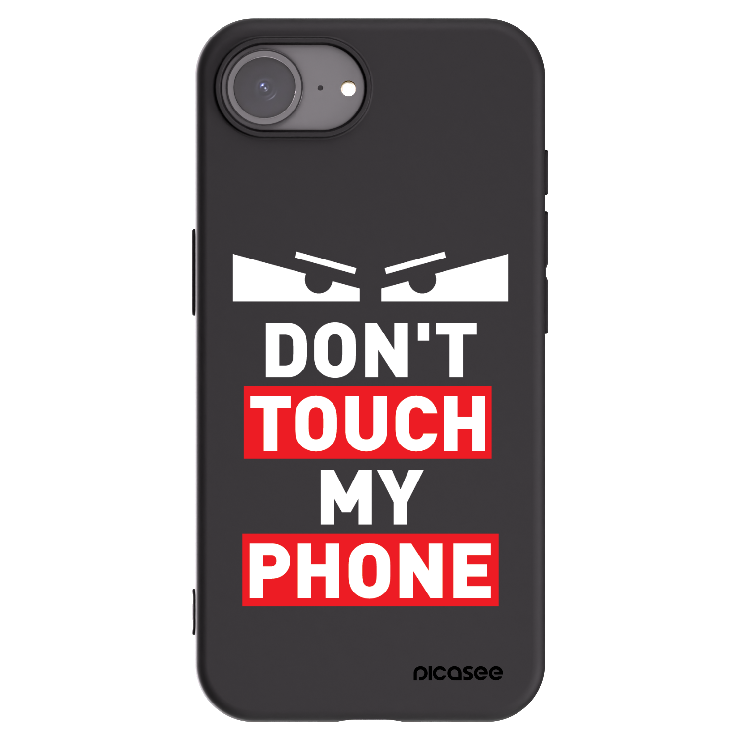 Picasee silikonový černý obal pro Apple iPhone 16e - Shadow Eye - Transparent