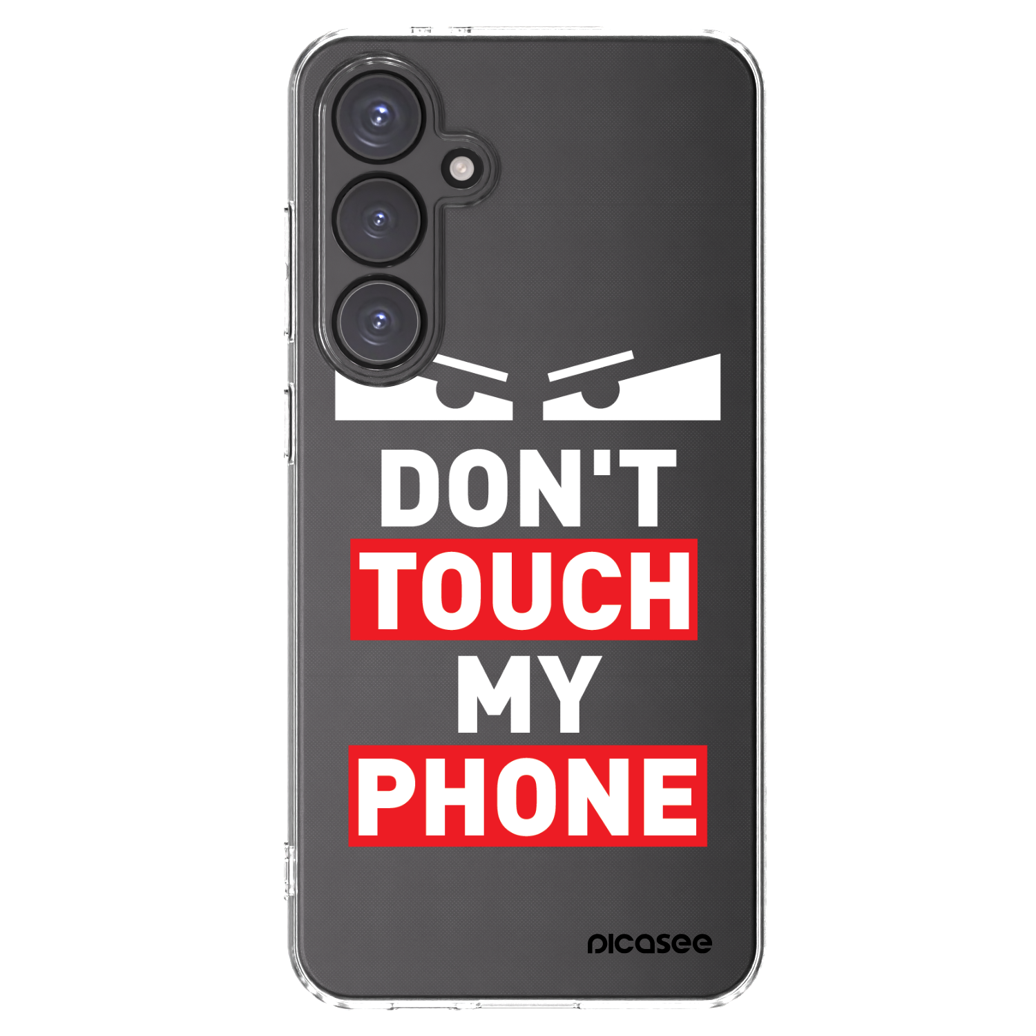 Picasee silikonový průhledný obal pro Samsung Galaxy S24 FE S721B - Shadow Eye - Transparent