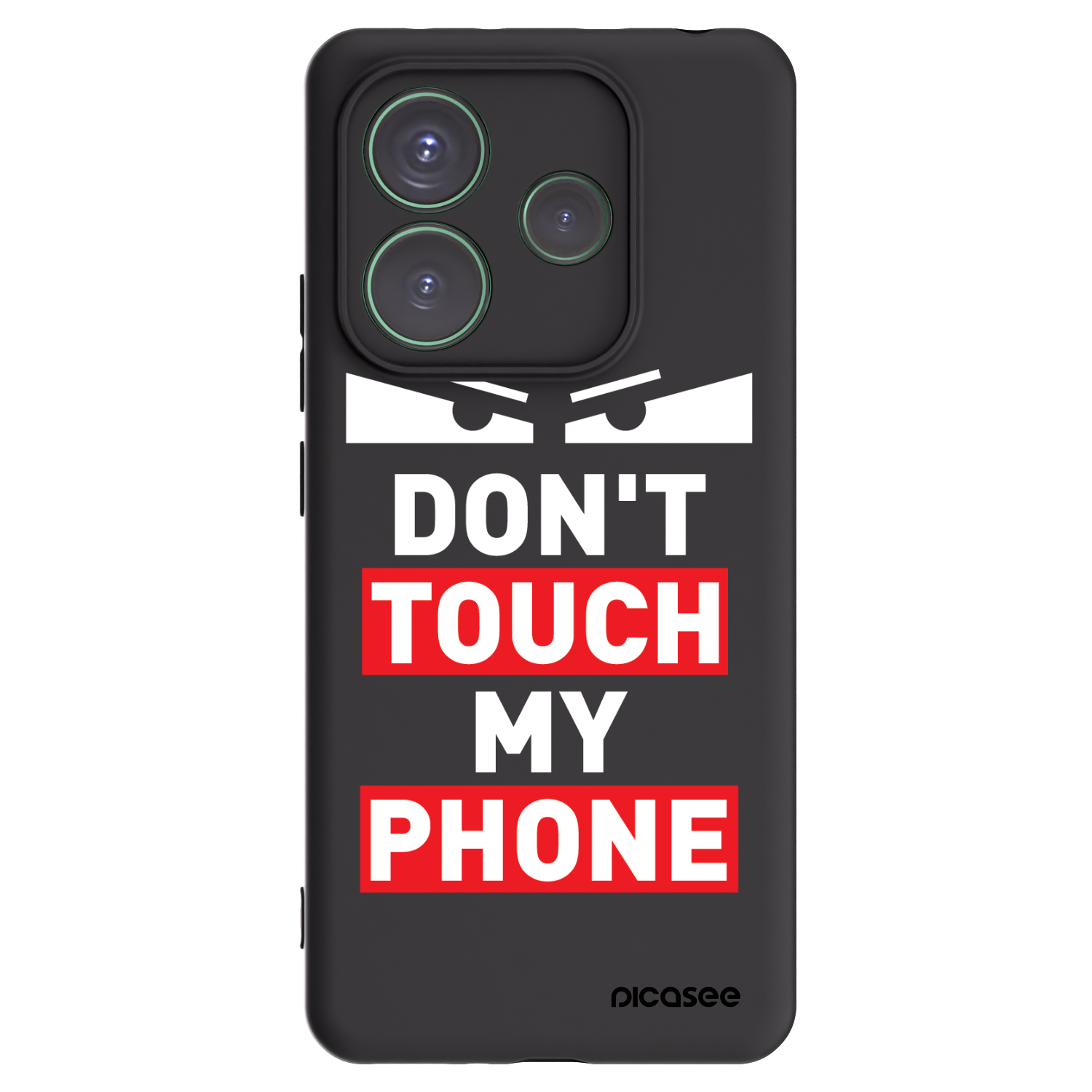 Picasee silikonový černý obal pro Xiaomi Redmi Note 14 5G - Shadow Eye - Transparent