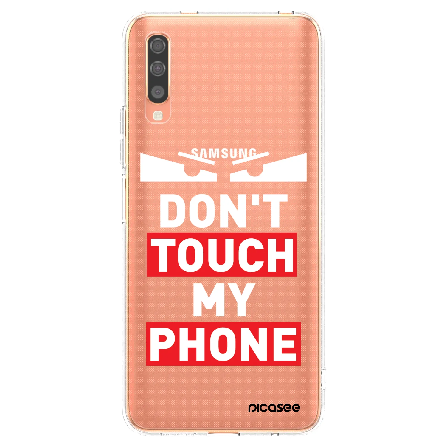 Picasee silikonový průhledný obal pro Samsung Galaxy A70 A705F - Shadow Eye - Transparent