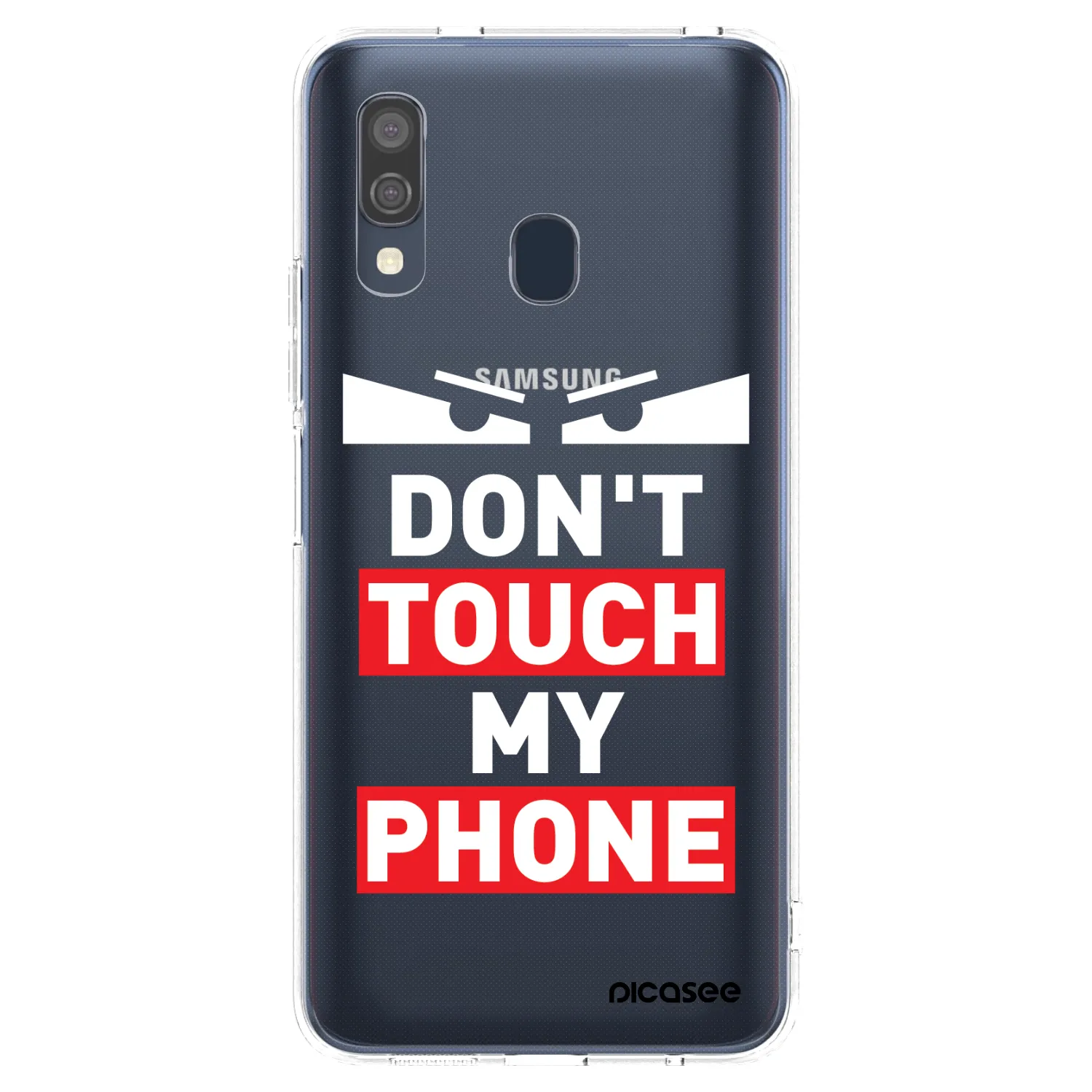 Picasee silikonový průhledný obal pro Samsung Galaxy A40 A405F - Shadow Eye - Transparent