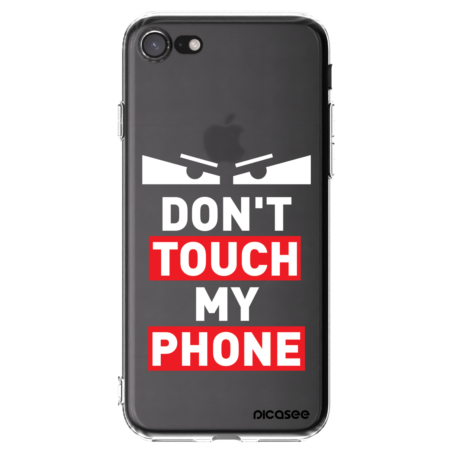 Picasee silikonový průhledný obal pro Apple iPhone 8 - Shadow Eye - Transparent