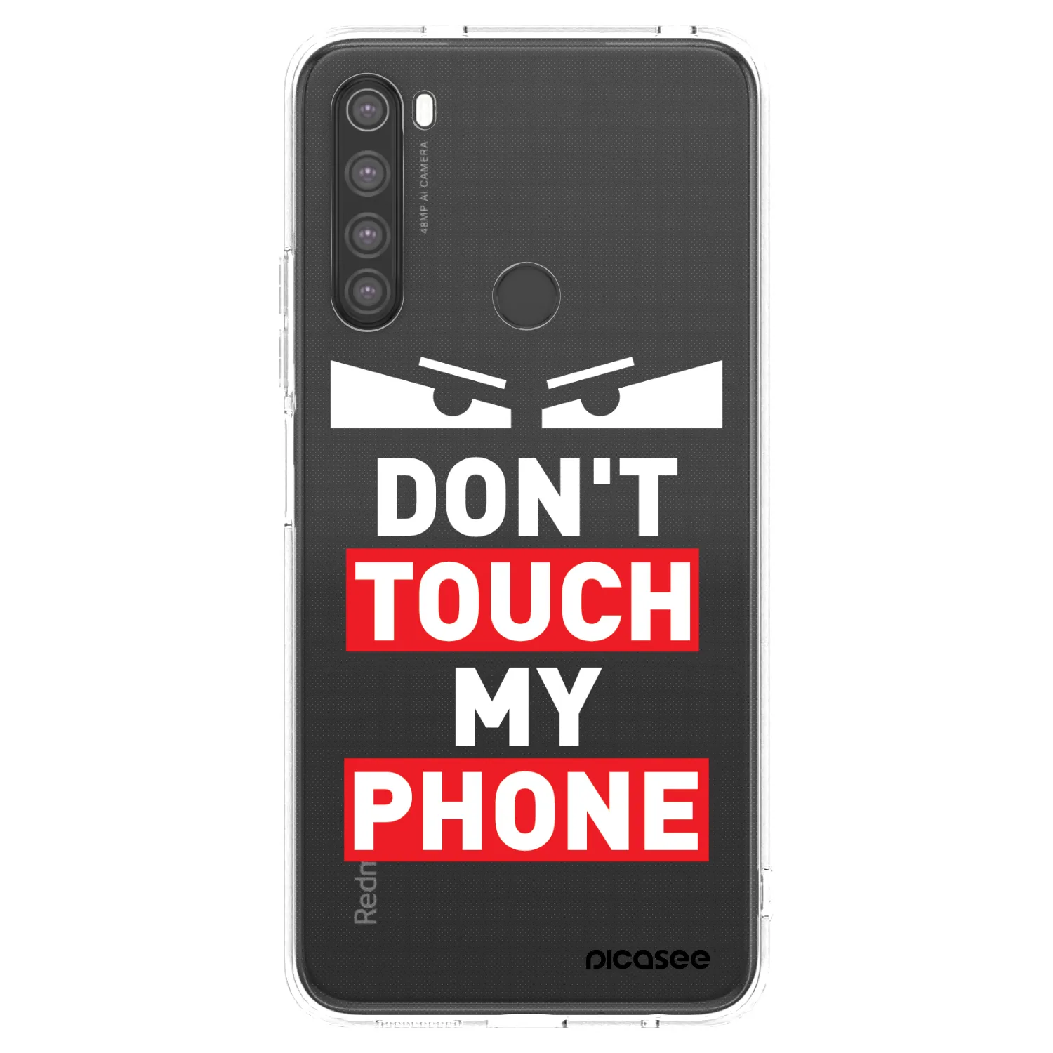 Picasee silikonový průhledný obal pro Xiaomi Redmi Note 8 - Shadow Eye - Transparent