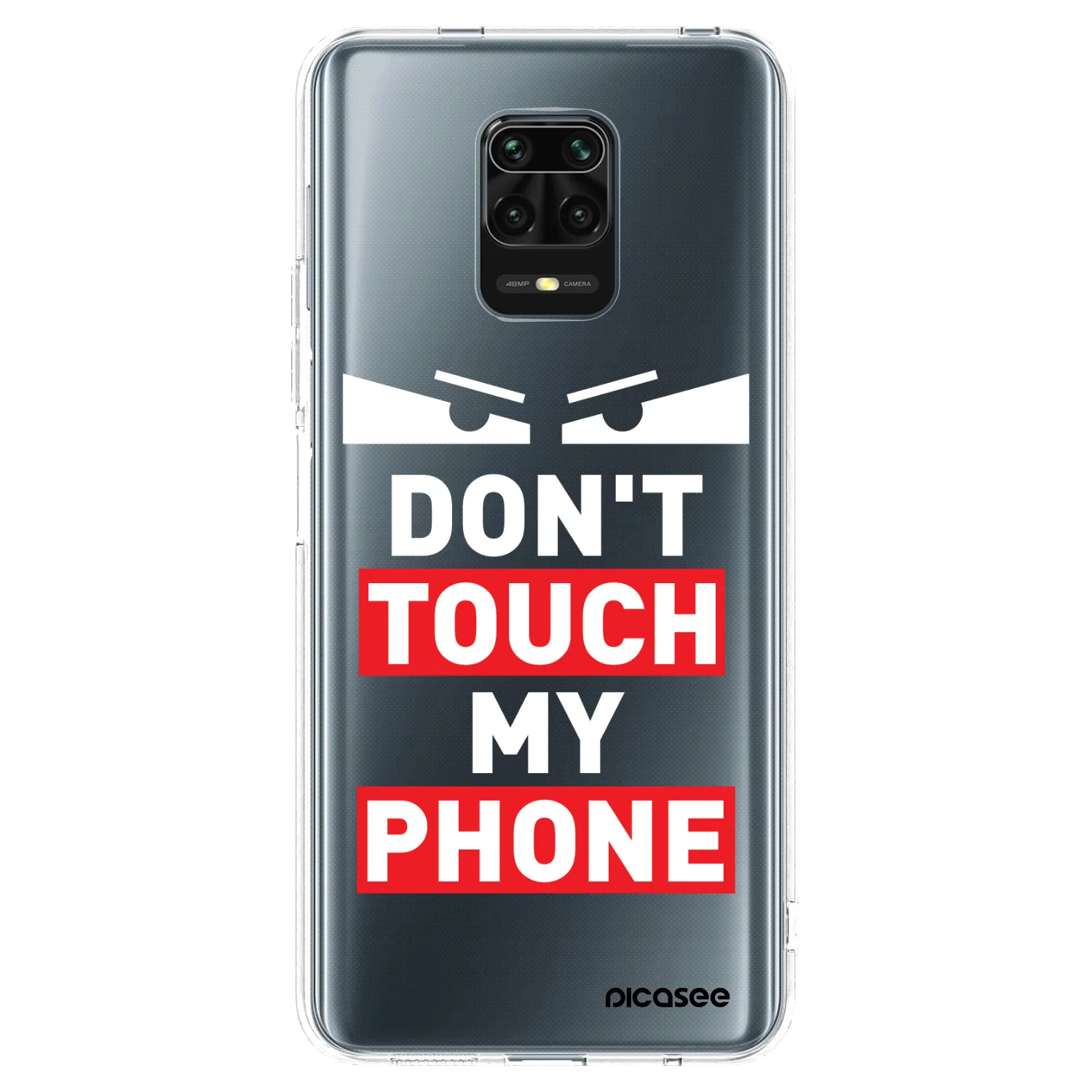 Picasee silikonový průhledný obal pro Xiaomi Redmi Note 9 Pro - Shadow Eye - Transparent