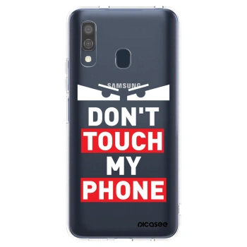 Picasee silikonový průhledný obal pro Samsung Galaxy A40 A405F - Shadow Eye - Transparent