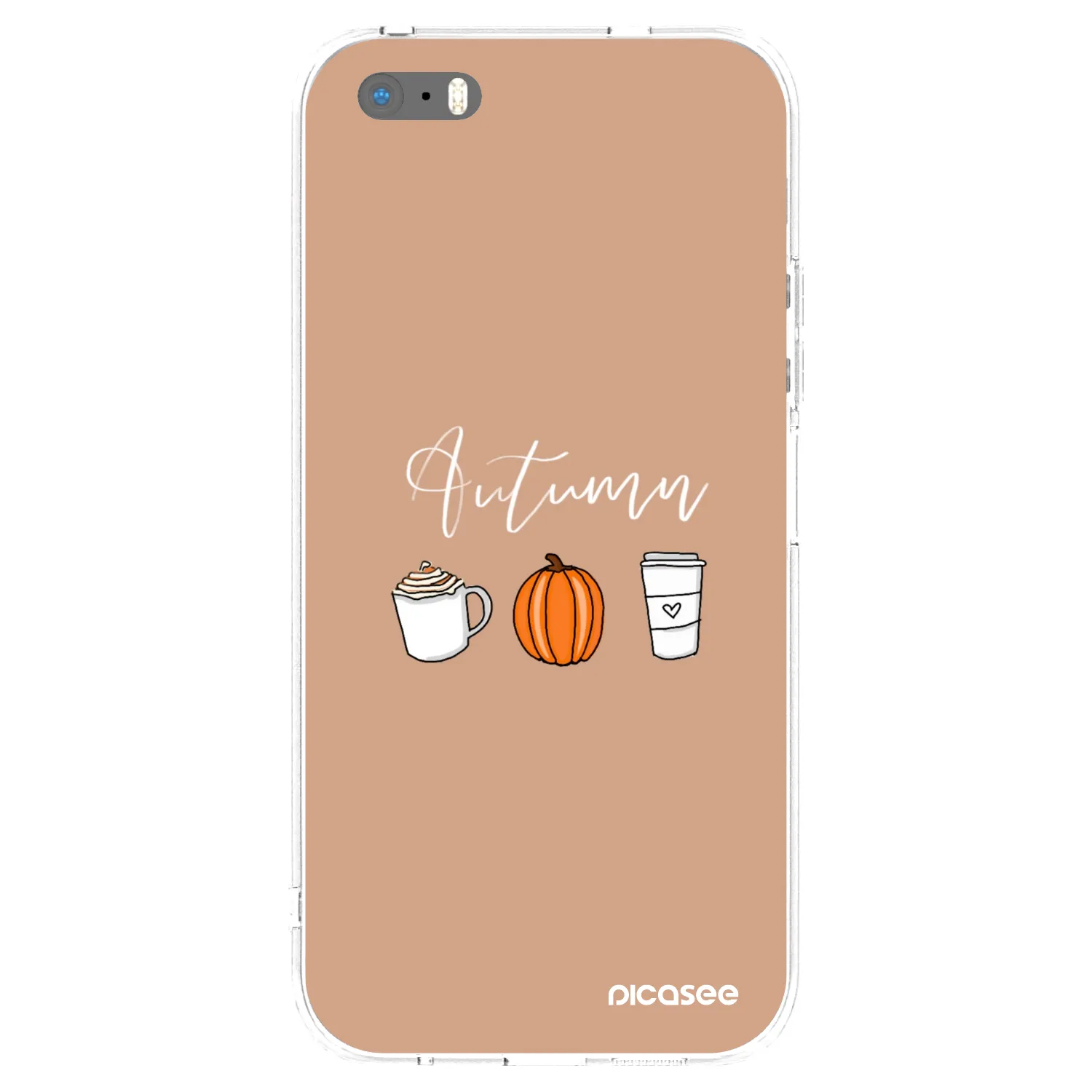 Picasee silikonový průhledný obal pro Apple iPhone 5/5S/SE - Autumn