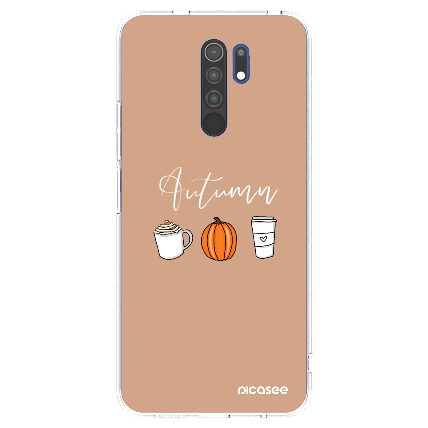 Picasee silikonový průhledný obal pro Xiaomi Redmi 9 - Autumn