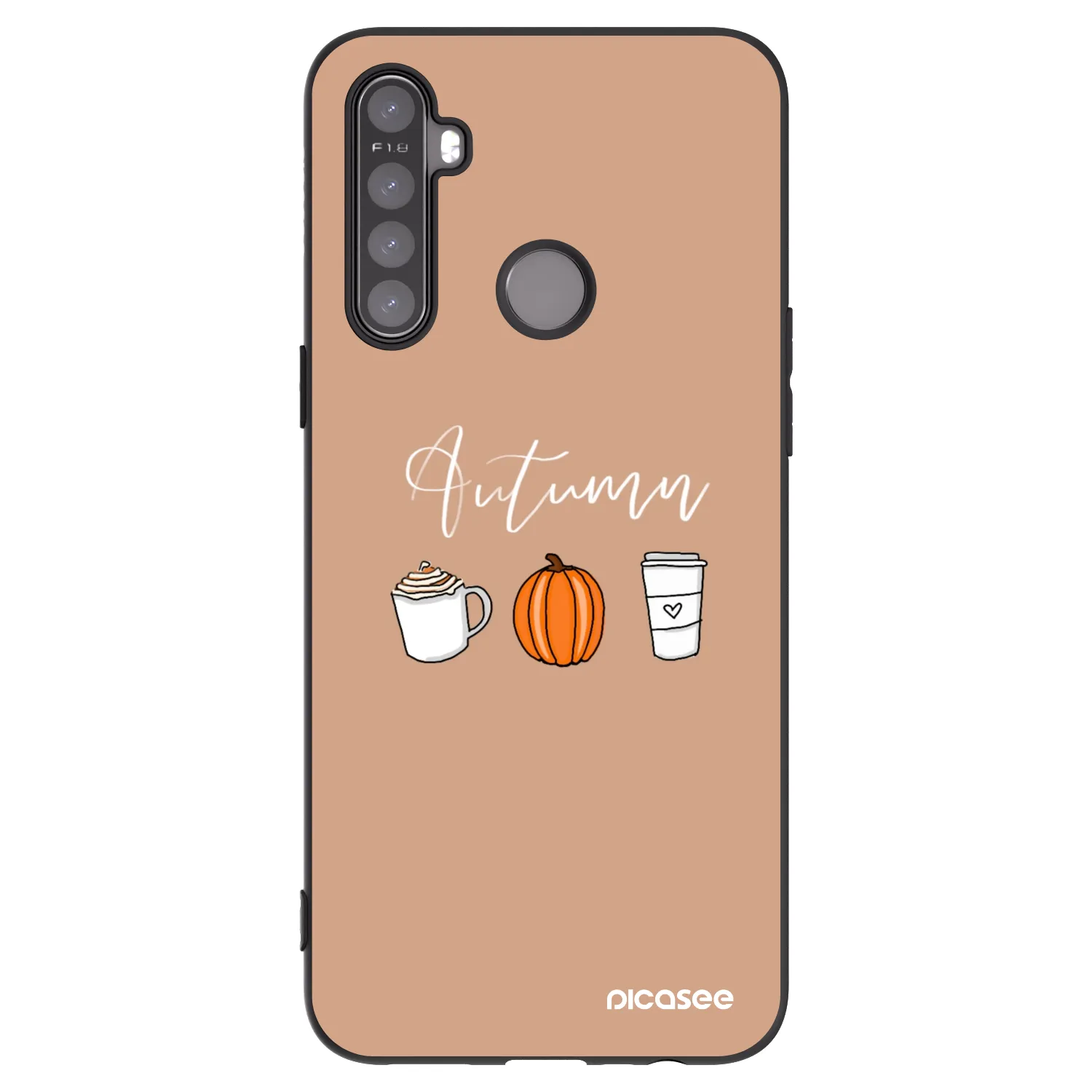 Picasee silikonový černý obal pro Realme 6i - Autumn
