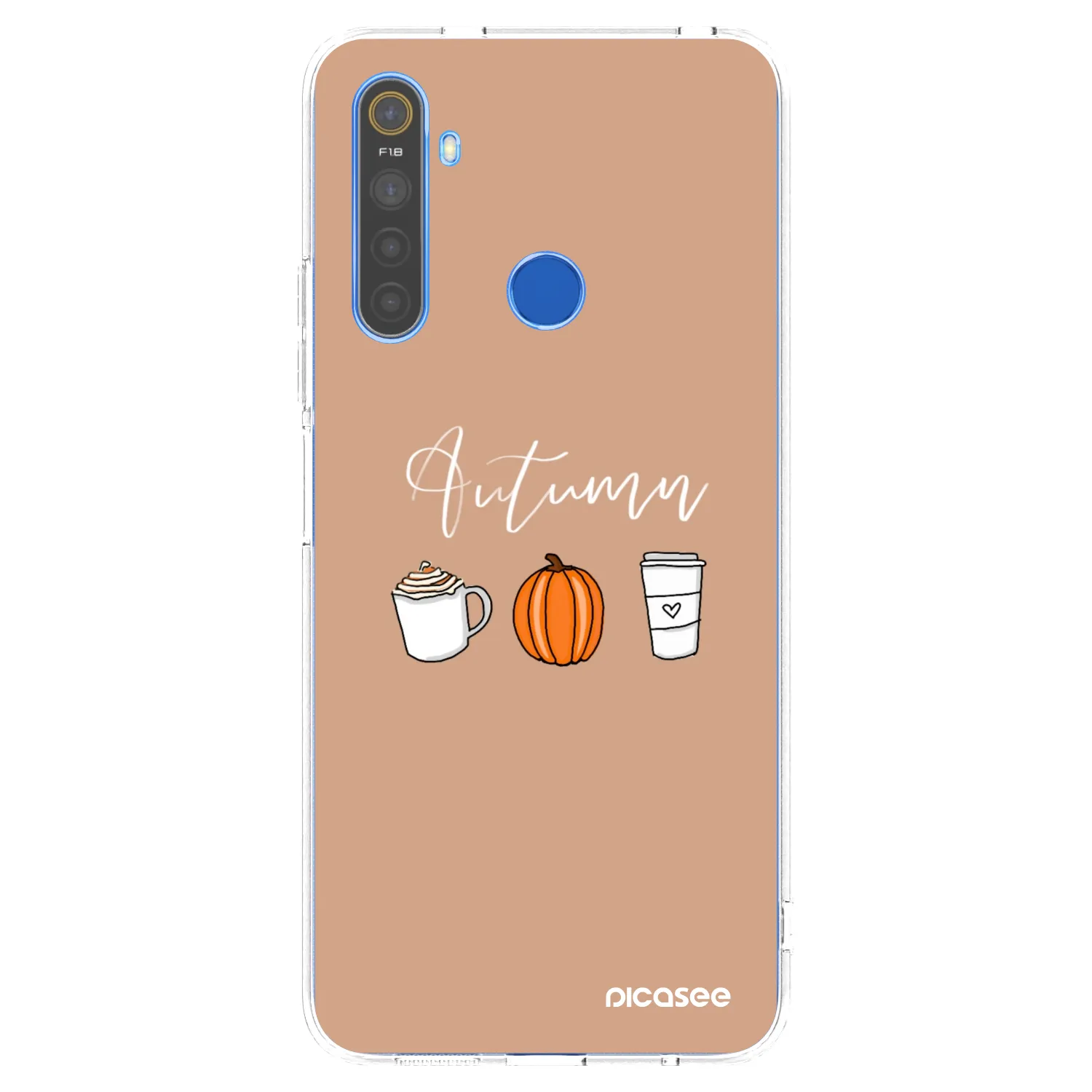 Picasee silikonový průhledný obal pro Realme 5 - Autumn