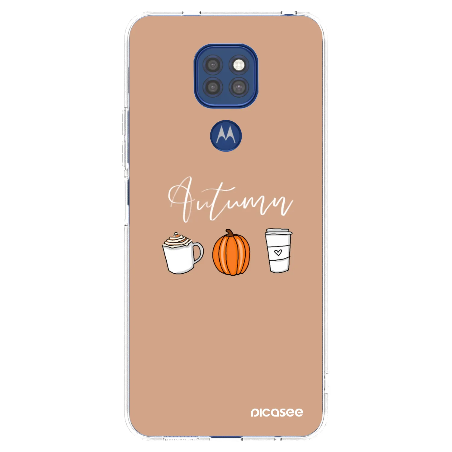 Picasee silikonový průhledný obal pro Motorola Moto G9 Play - Autumn