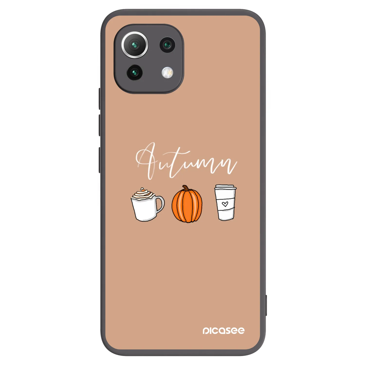Picasee silikonový černý obal pro Xiaomi Mi 11 Lite - Autumn