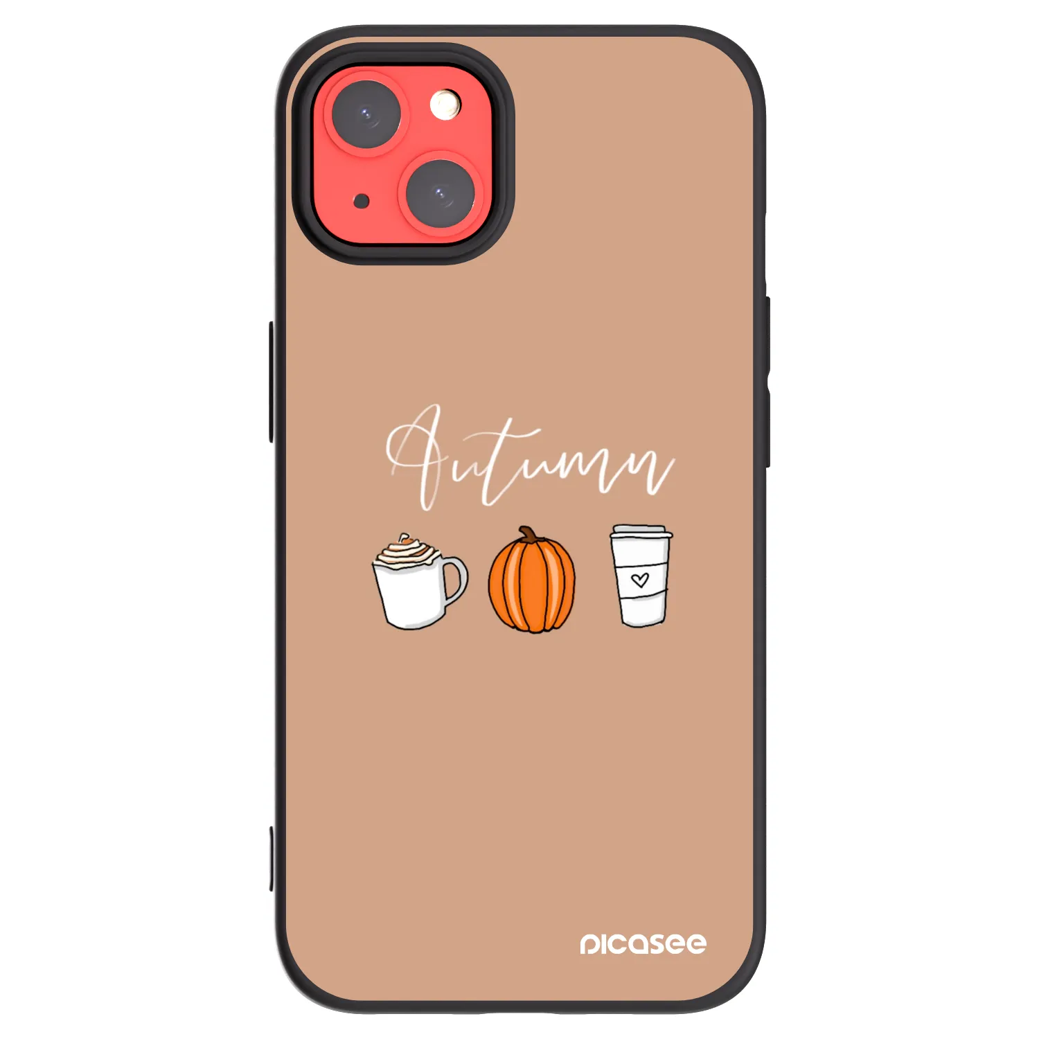 Picasee silikonový černý obal pro Apple iPhone 13 - Autumn