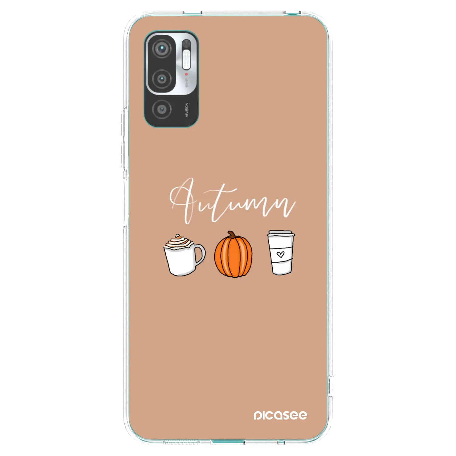 Picasee silikonový průhledný obal pro Xiaomi Redmi Note 10 5G - Autumn