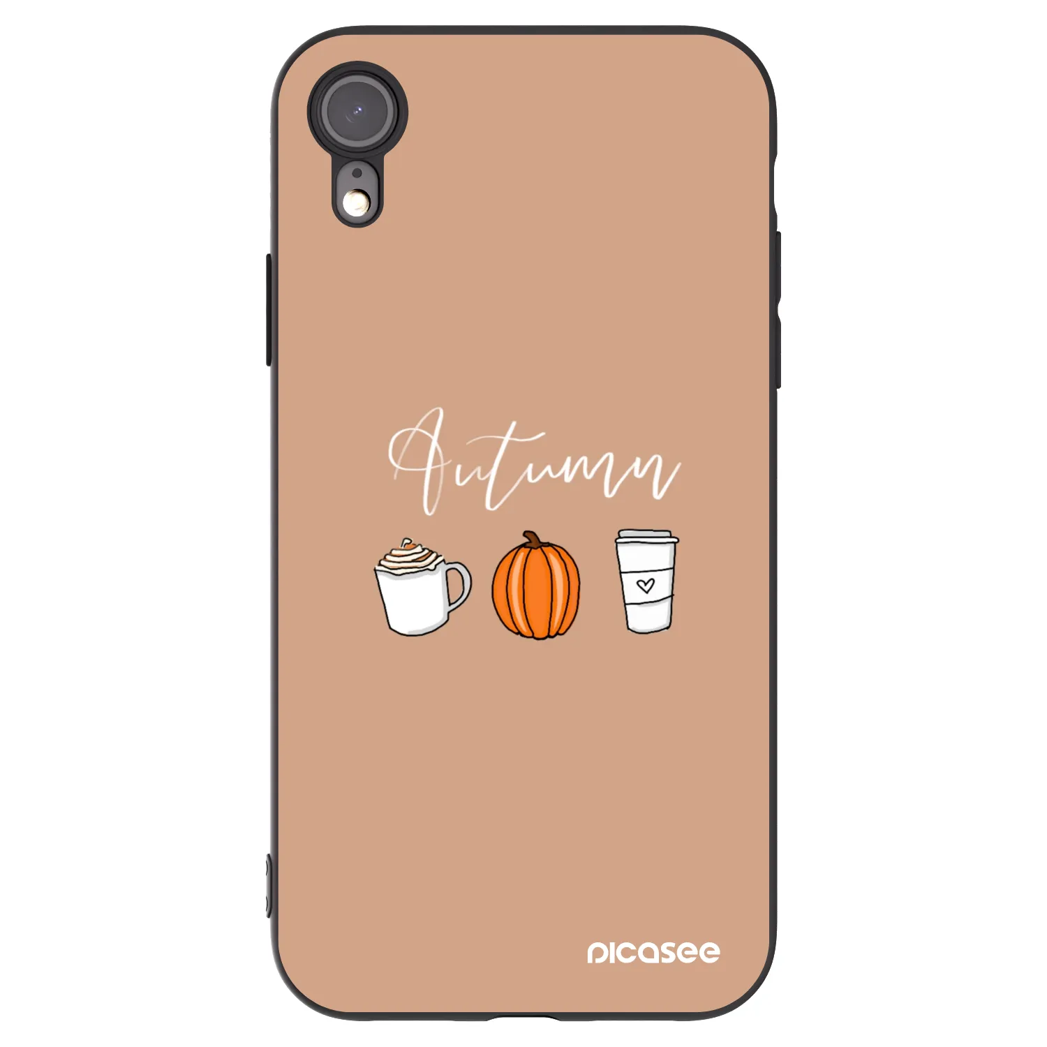 Picasee silikonový černý obal pro Apple iPhone XR - Autumn