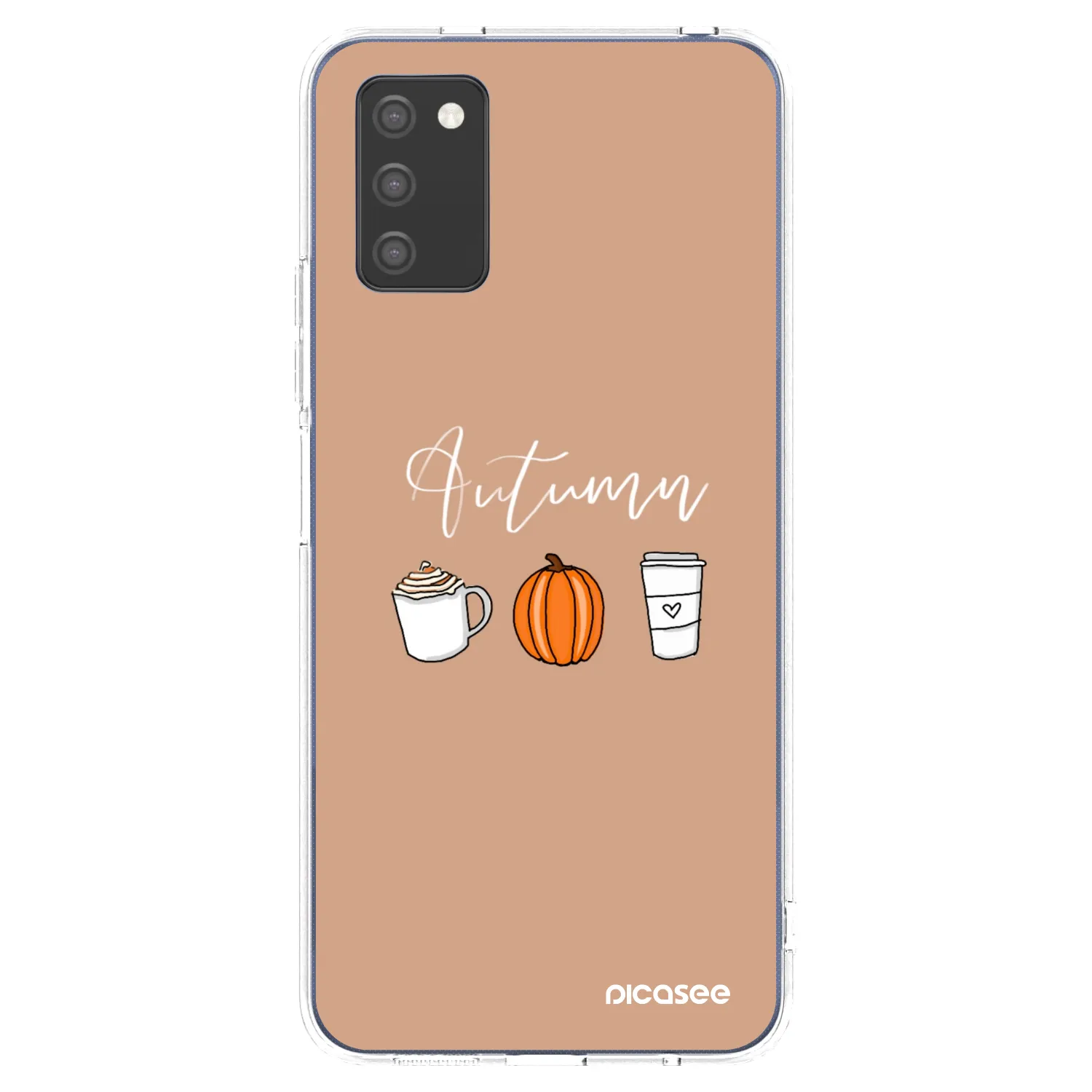 Picasee silikonový průhledný obal pro Samsung Galaxy A02s A025G - Autumn