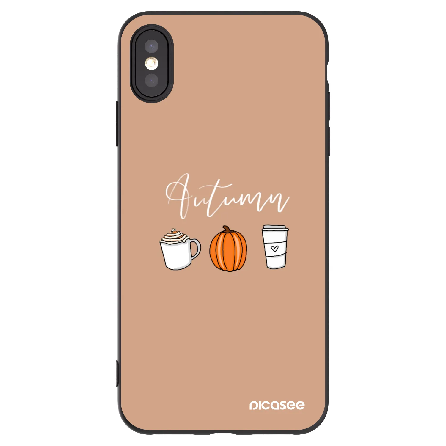 Picasee silikonový černý obal pro Apple iPhone XS Max - Autumn