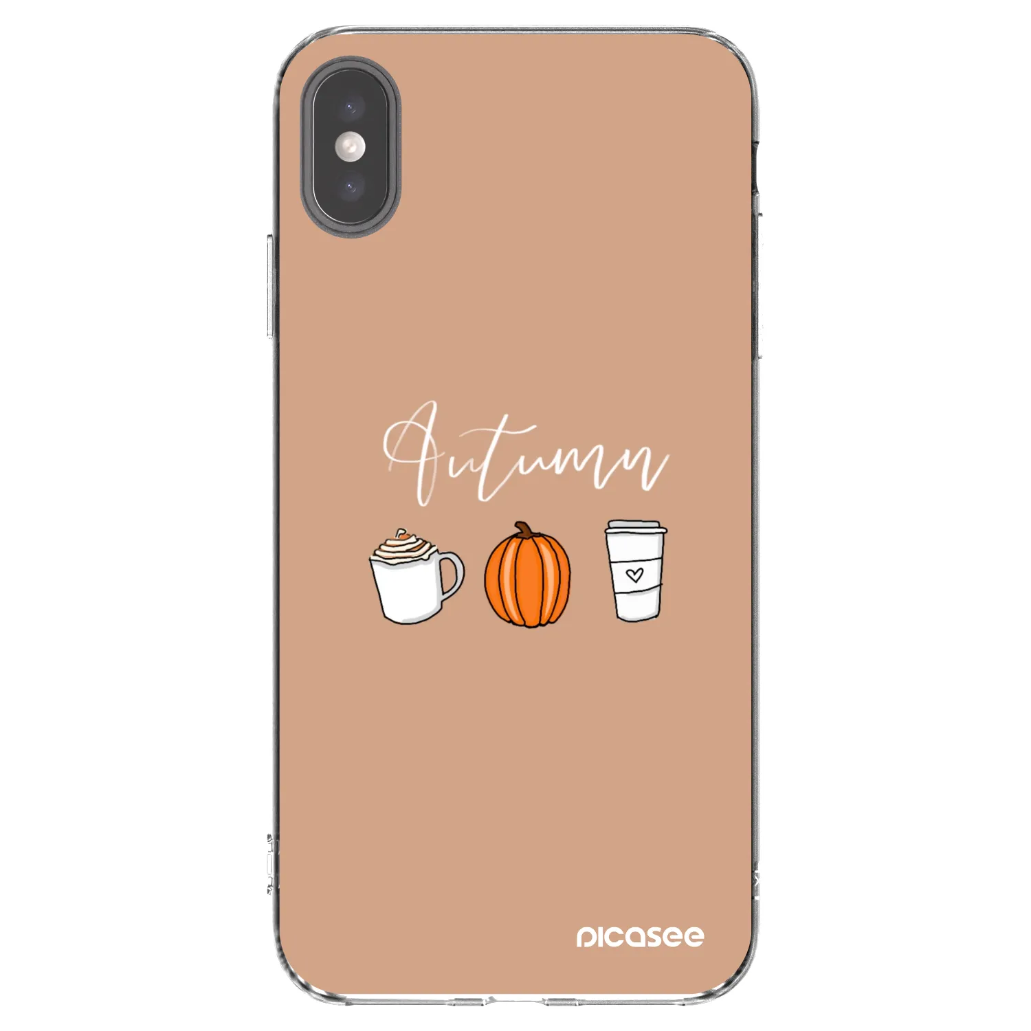 Picasee silikonový průhledný obal pro Apple iPhone XS Max - Autumn