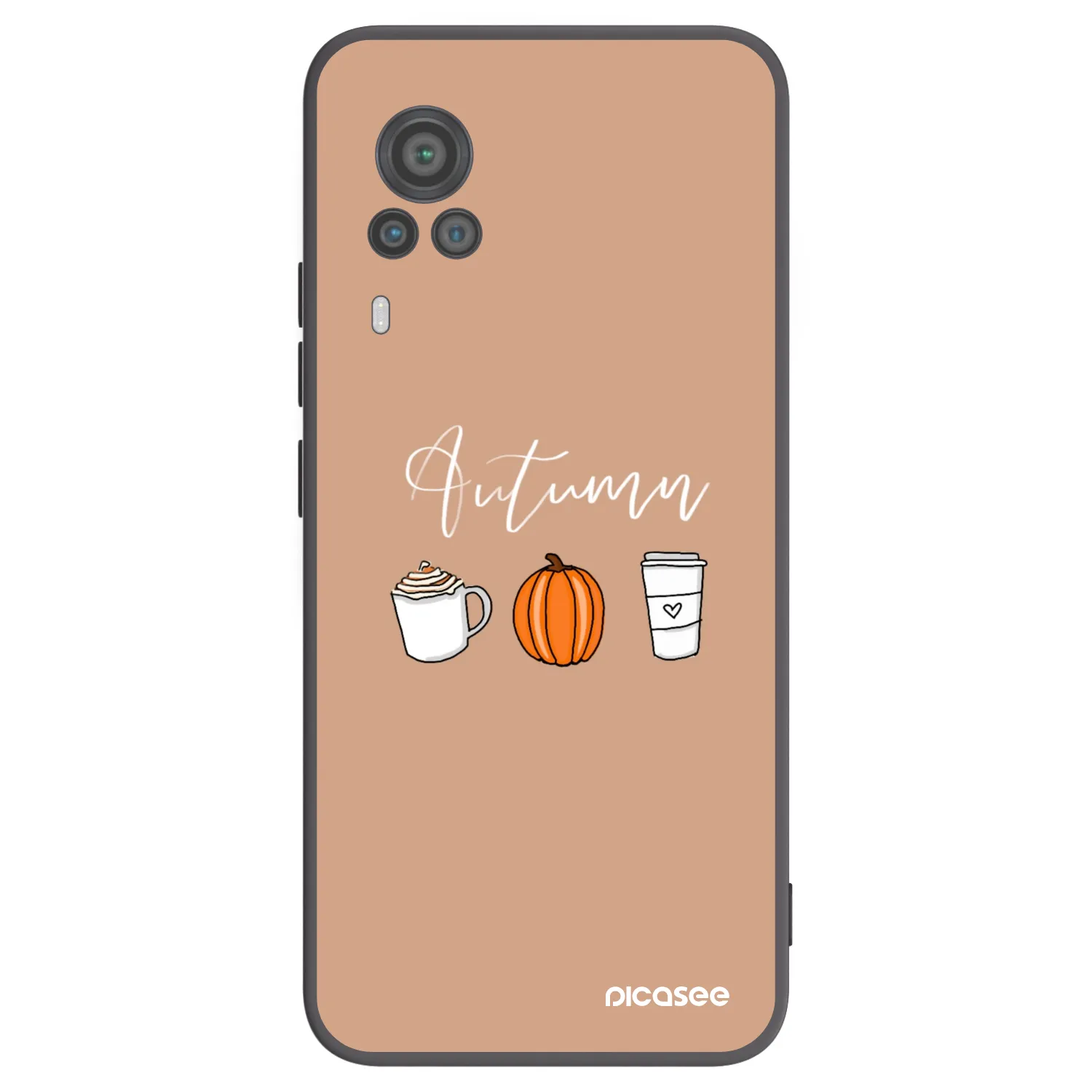 Picasee silikonový černý obal pro Vivo X60 Pro 5G - Autumn