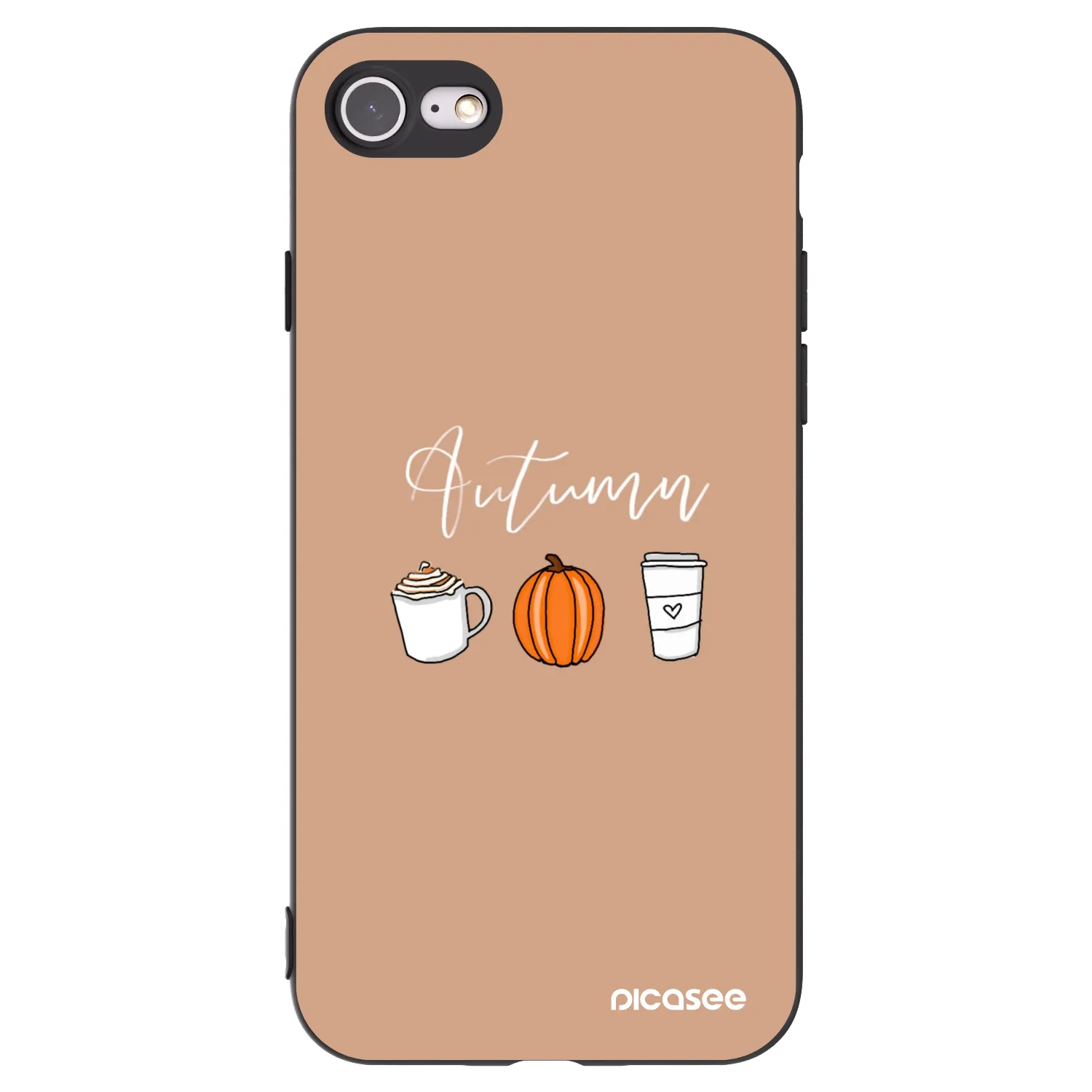 Picasee silikonový černý obal pro Apple iPhone SE 2022 - Autumn