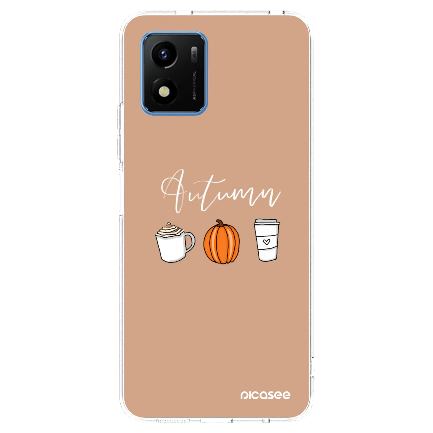 Picasee silikonový průhledný obal pro Vivo Y01 - Autumn