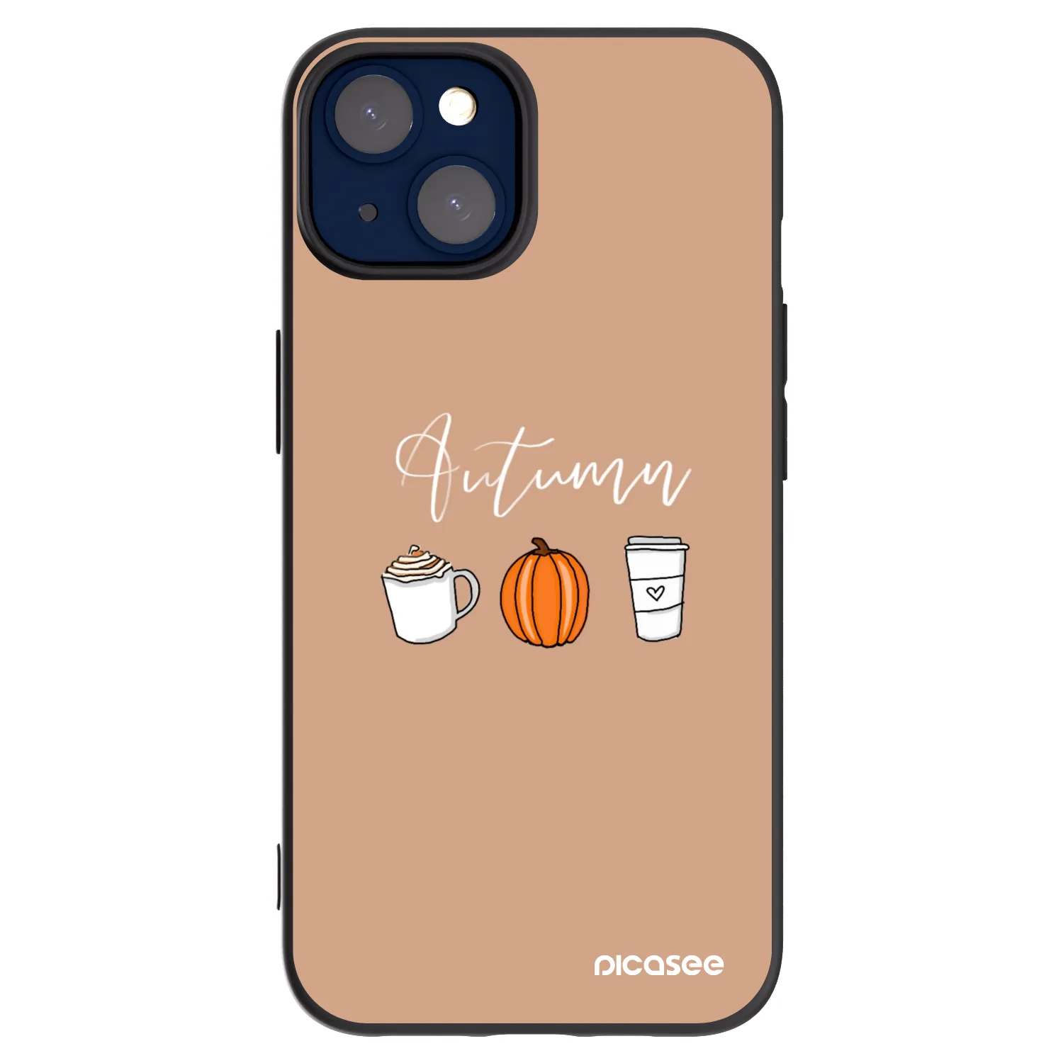 Picasee silikonový černý obal pro Apple iPhone 14 - Autumn