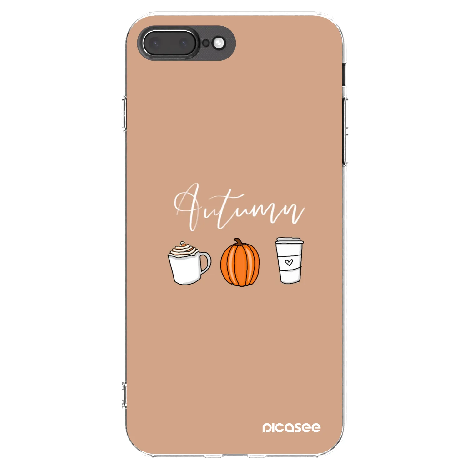 Picasee silikonový průhledný obal pro Apple iPhone 8 Plus - Autumn