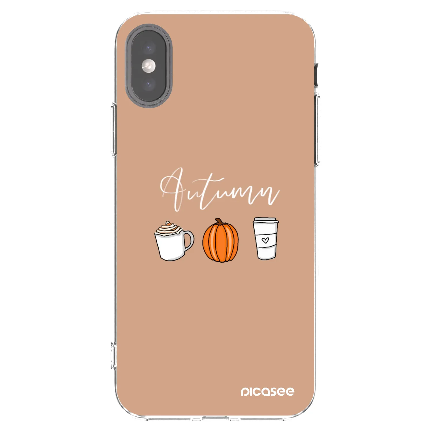 Picasee silikonový průhledný obal pro Apple iPhone X/XS - Autumn