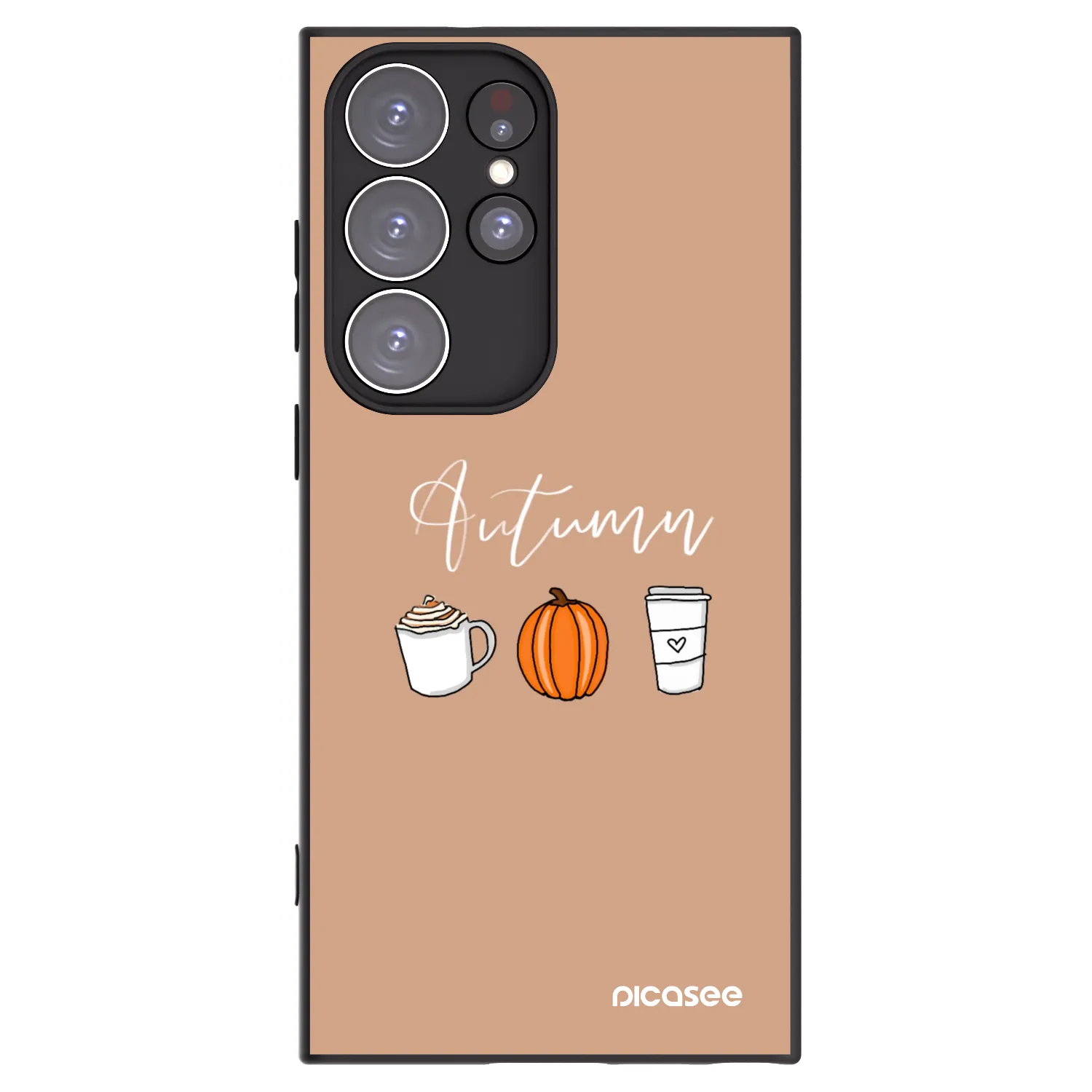 Picasee silikonový černý obal pro Samsung Galaxy S23 Ultra 5G - Autumn