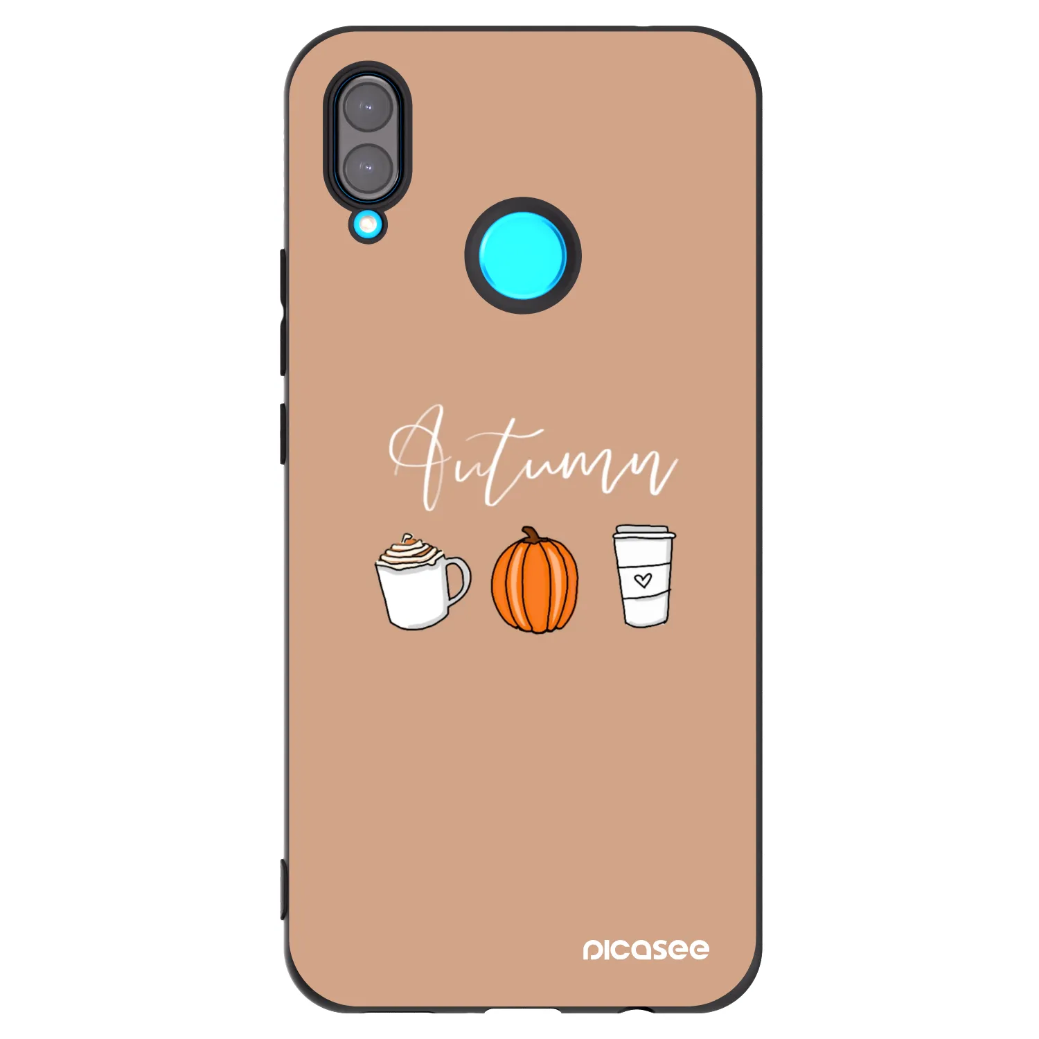 Picasee silikonový černý obal pro Huawei Nova 3 - Autumn