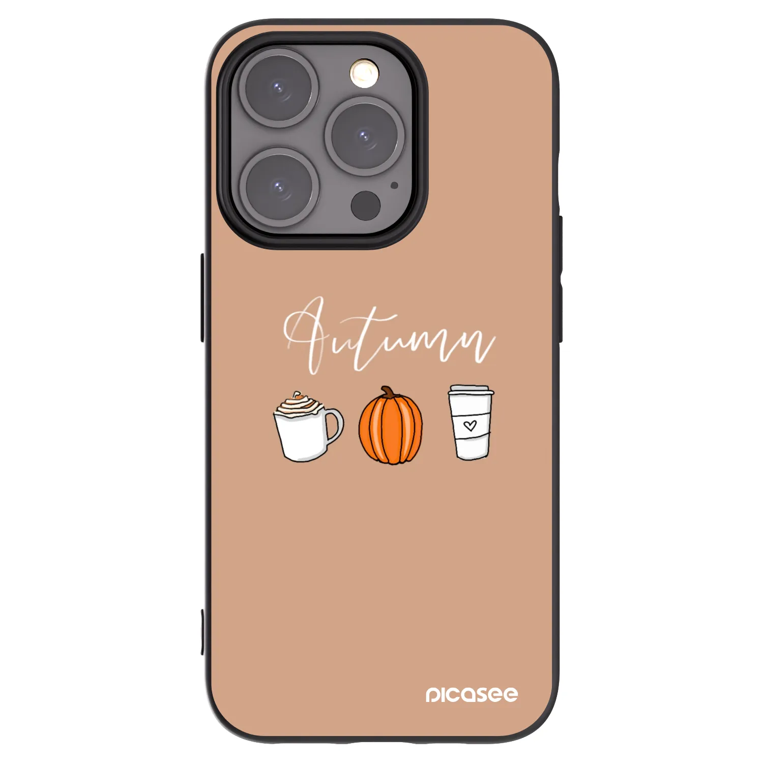 Picasee silikonový černý obal pro Apple iPhone 15 Pro - Autumn