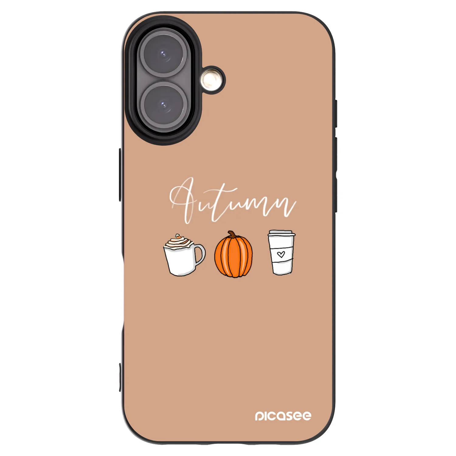 Picasee silikonový černý obal pro Apple iPhone 16 - Autumn