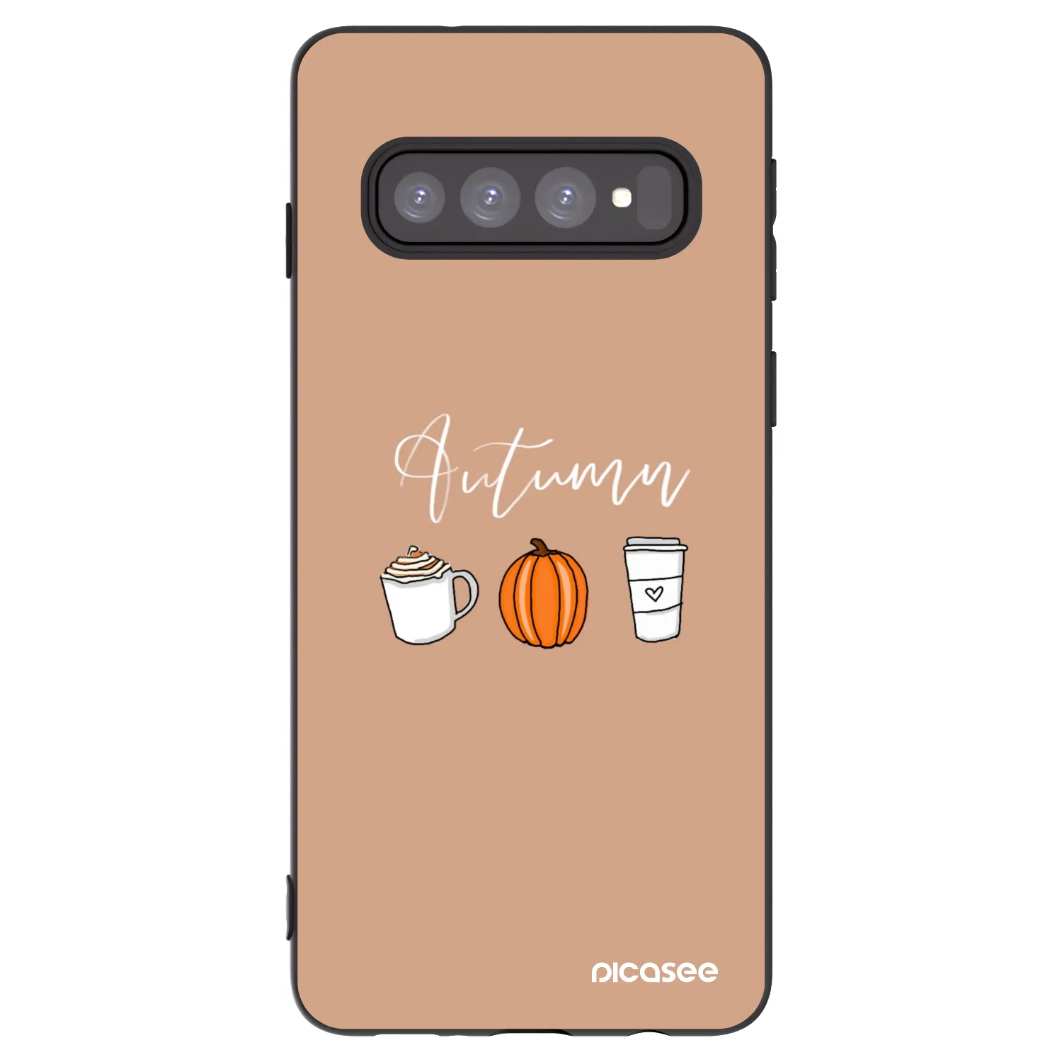Picasee silikonový černý obal pro Samsung Galaxy S10 G973 - Autumn