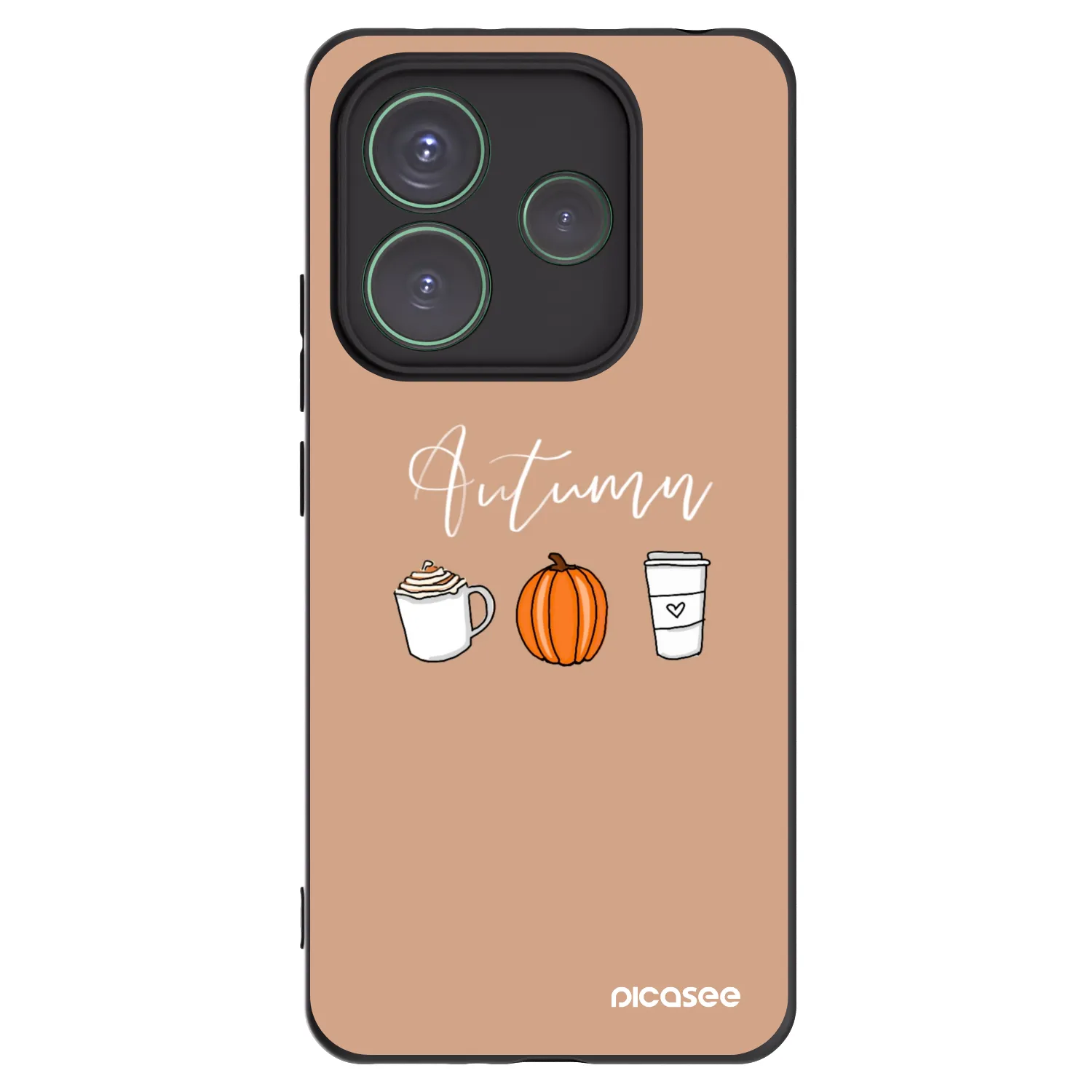 Picasee silikonový černý obal pro Xiaomi Redmi Note 14 5G - Autumn
