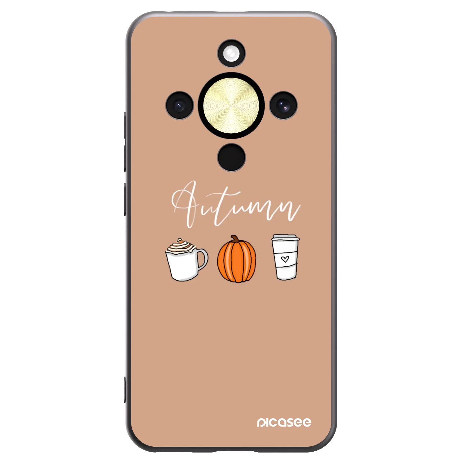 Picasee silikonový černý obal pro Honor Magic8 Lite 5G - Autumn