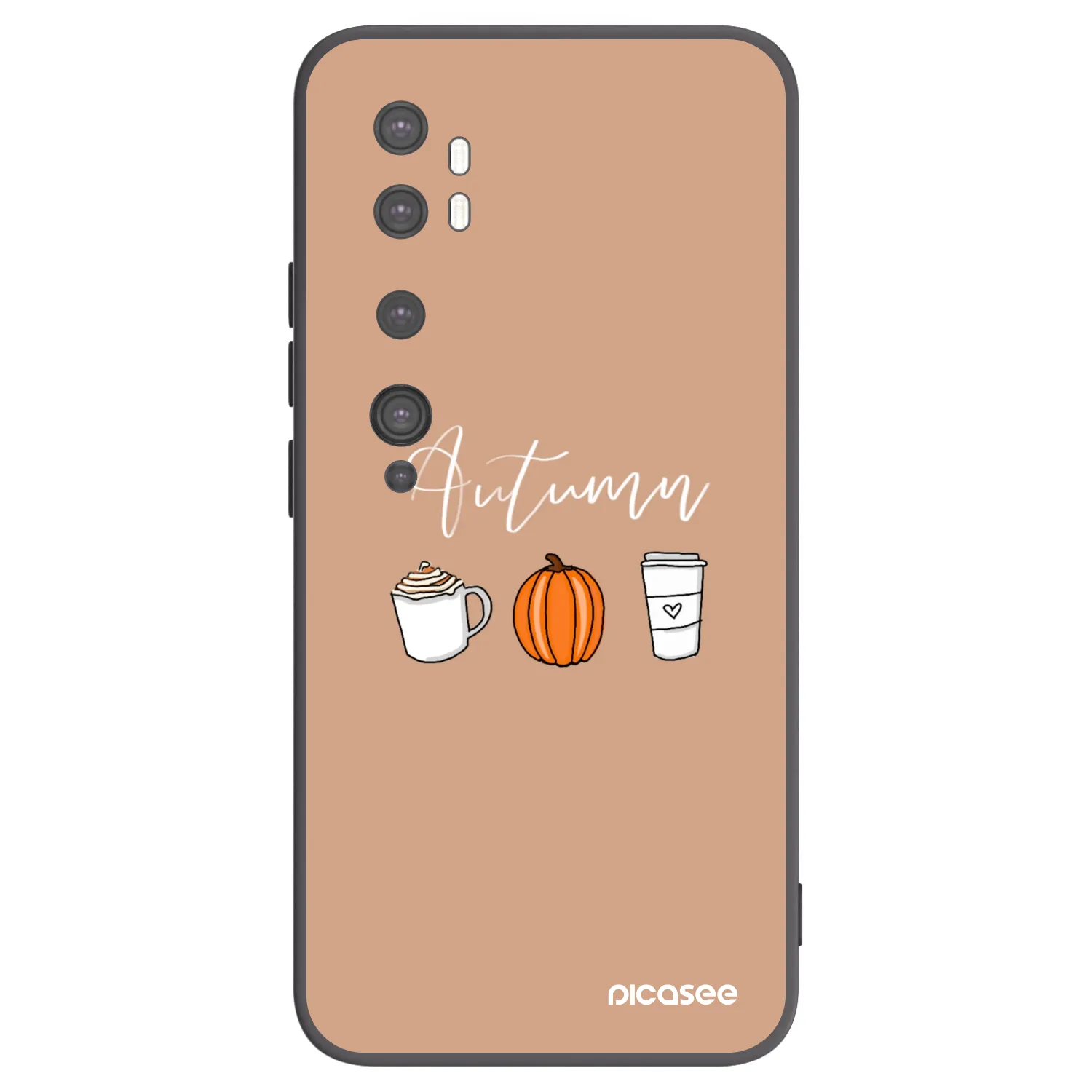 Picasee silikonový černý obal pro Xiaomi Mi Note 10 (Pro) - Autumn