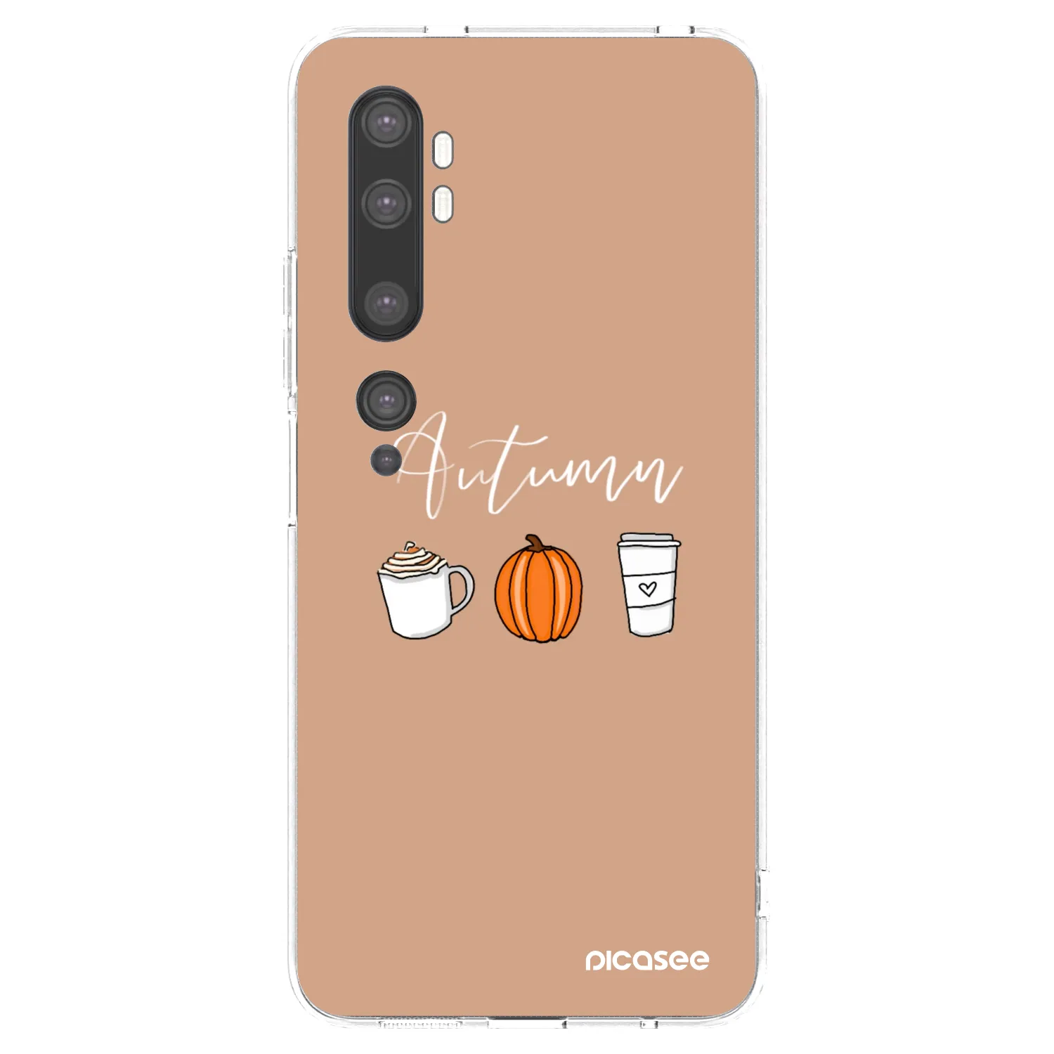 Picasee silikonový průhledný obal pro Xiaomi Mi Note 10 (Pro) - Autumn