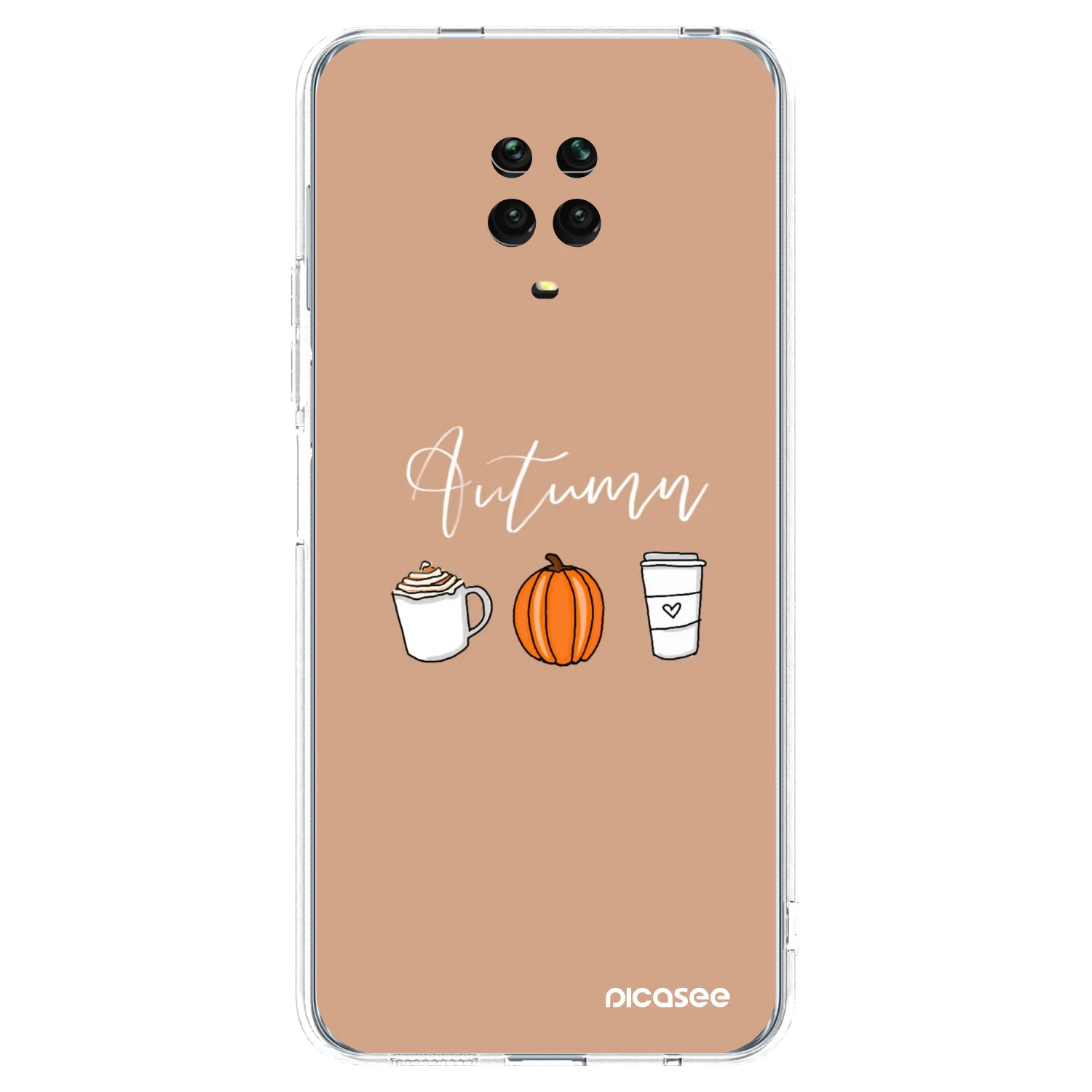 Picasee silikonový průhledný obal pro Xiaomi Redmi Note 9 Pro - Autumn