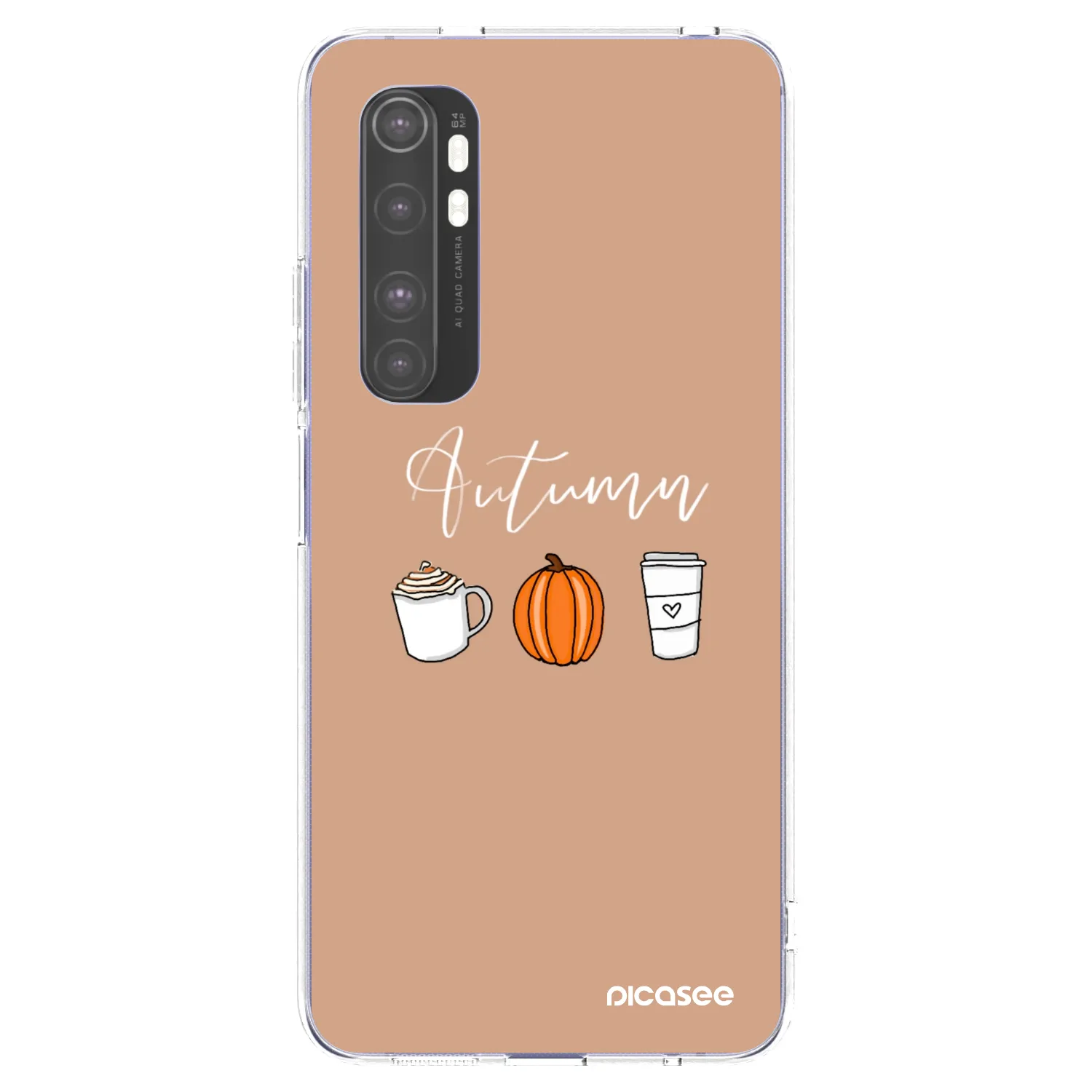 Picasee silikonový průhledný obal pro Xiaomi Mi Note 10 Lite - Autumn