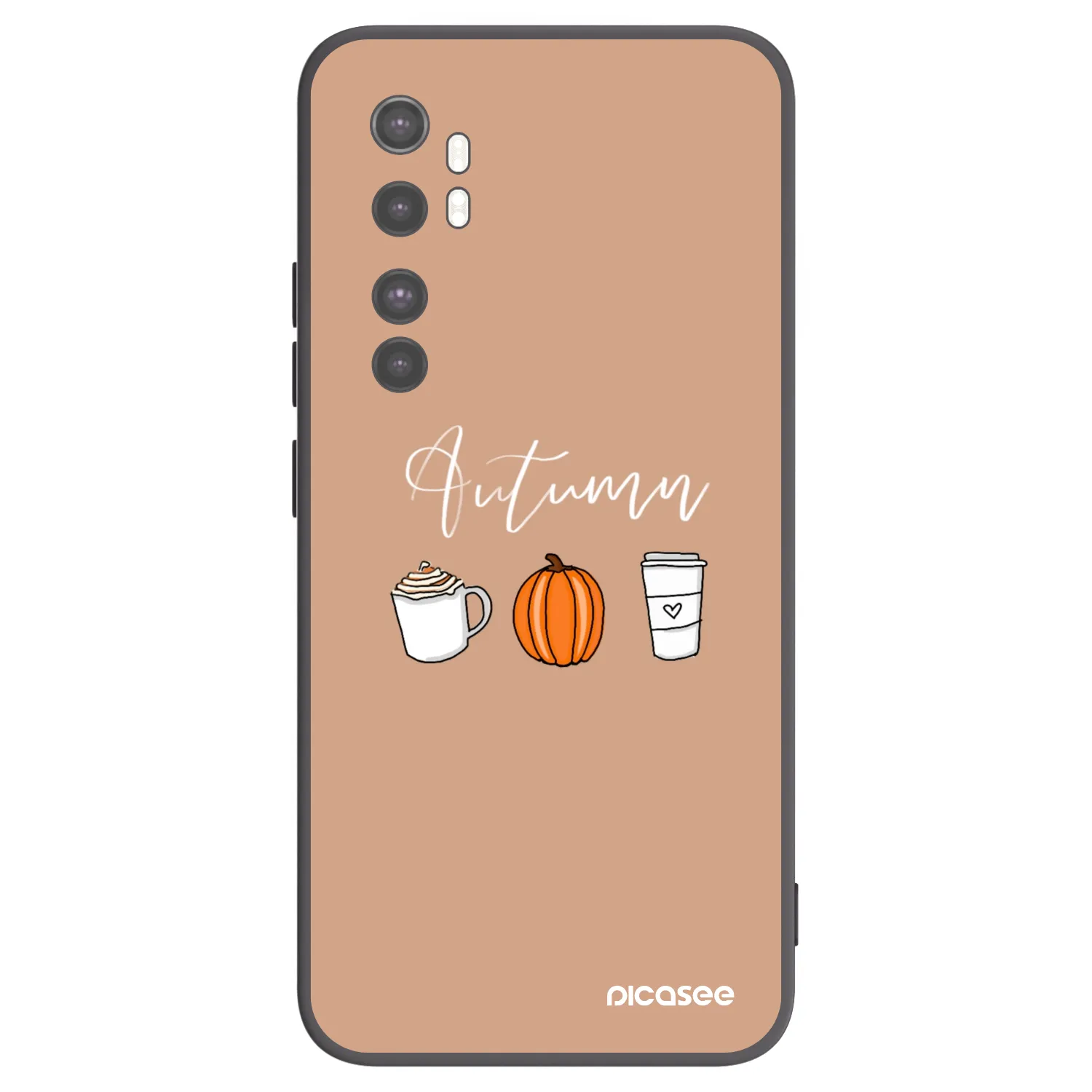Picasee silikonový černý obal pro Xiaomi Mi Note 10 Lite - Autumn