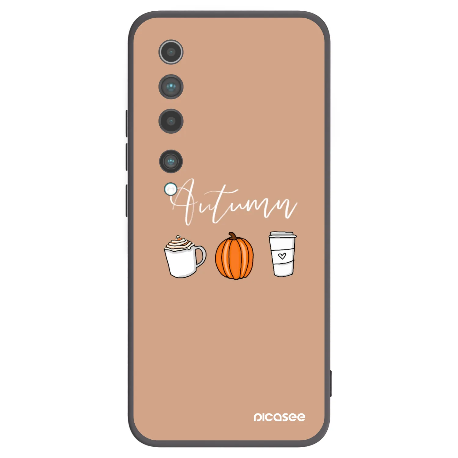 Picasee silikonový černý obal pro Xiaomi Mi 10 - Autumn