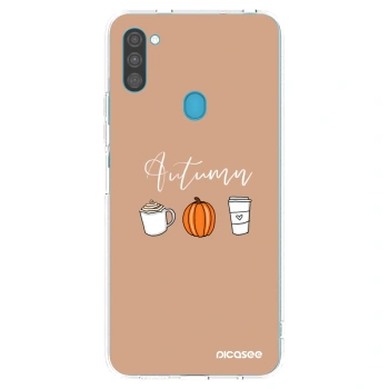 Picasee silikonový průhledný obal pro Samsung Galaxy M11 - Autumn
