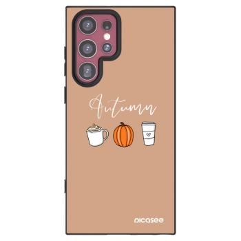 Picasee silikonový černý obal pro Samsung Galaxy S22 Ultra 5G - Autumn