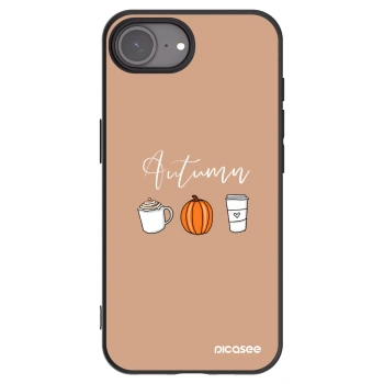Picasee silikonový černý obal pro Apple iPhone 16e - Autumn