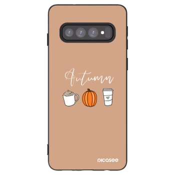 Picasee silikonový černý obal pro Samsung Galaxy S10 G973 - Autumn