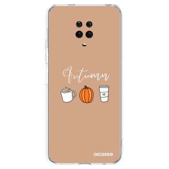 Picasee silikonový průhledný obal pro Xiaomi Redmi Note 9 Pro - Autumn