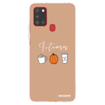 Picasee silikonový průhledný obal pro Samsung Galaxy A21s - Autumn
